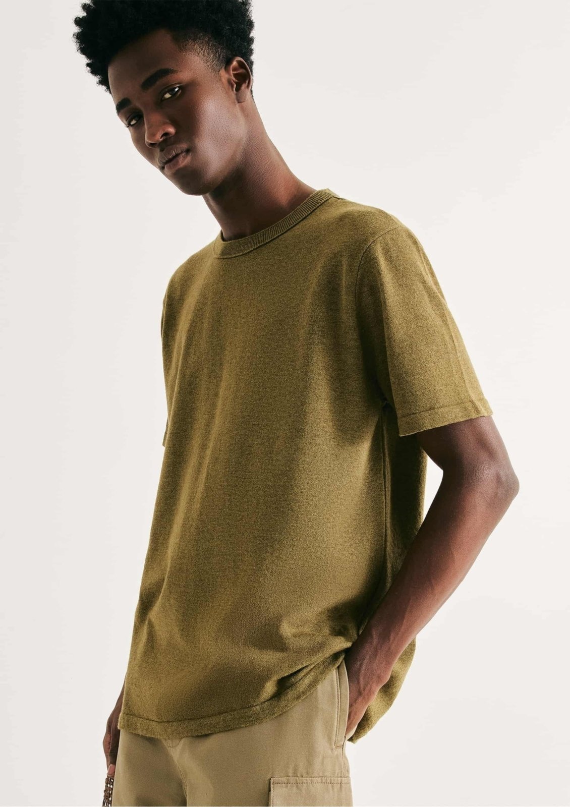 Camiseta Masculina Manga Curta Em Tricô Hering