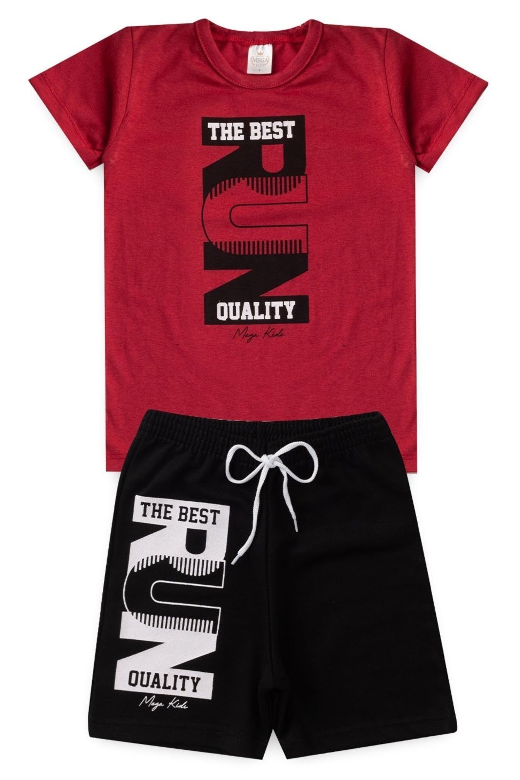 Infantil – Conjunto Verão Masculino The Best Run Vermelho – Mega