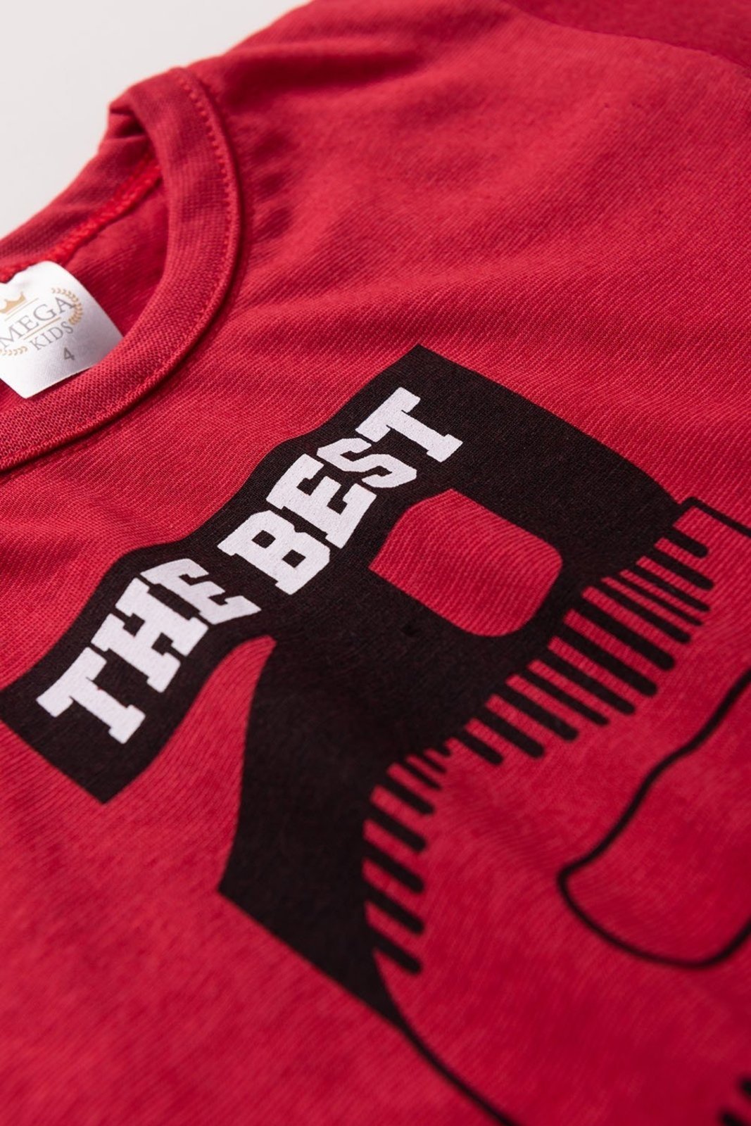 Vista 3 Infantil - Conjunto Verão Masculino The Best Run Vermelho - Mega Mega Kids unico Mega Kids unico