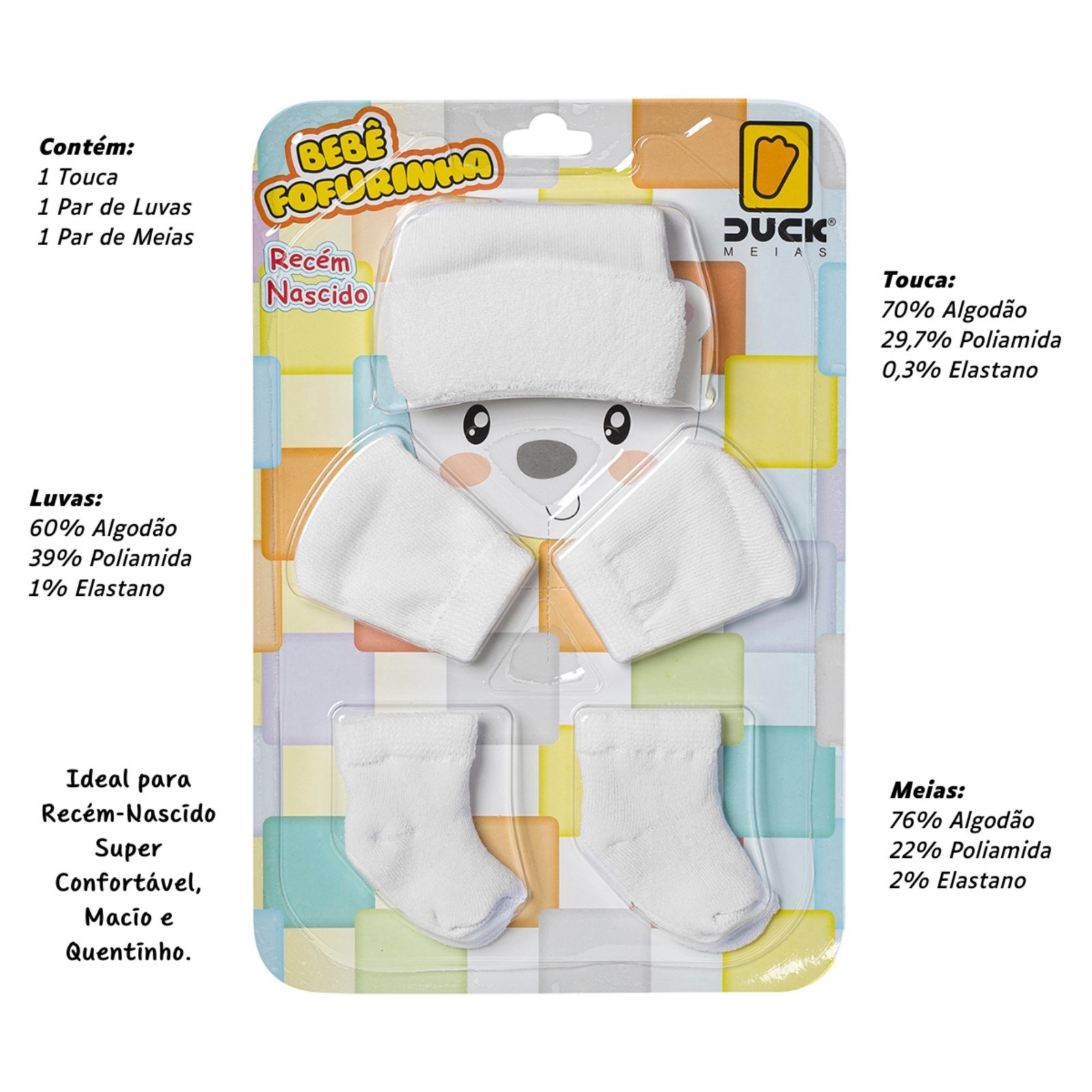 Vista 3 Infantil - Saída De Maternidade Unissex Branca Minipasso branco Minipasso branco