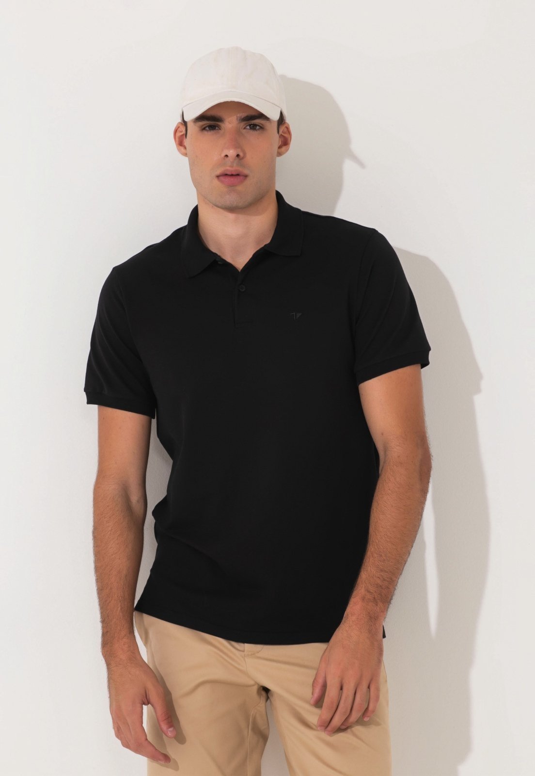 Polo Traymon Pima Slim Preto