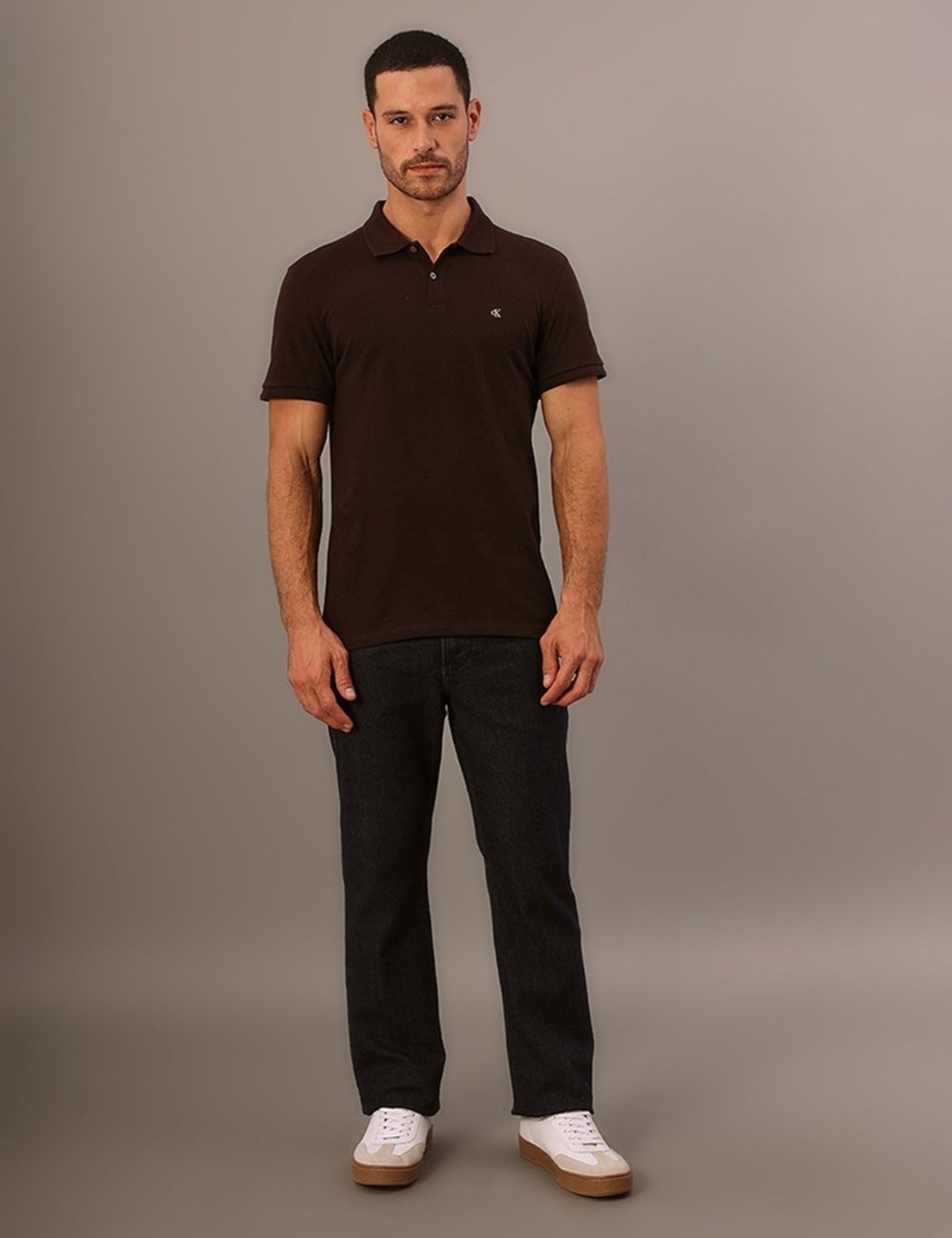 Polo Manga Curta Calvin Klein Masculino Logo Bordado - Calvin Klein