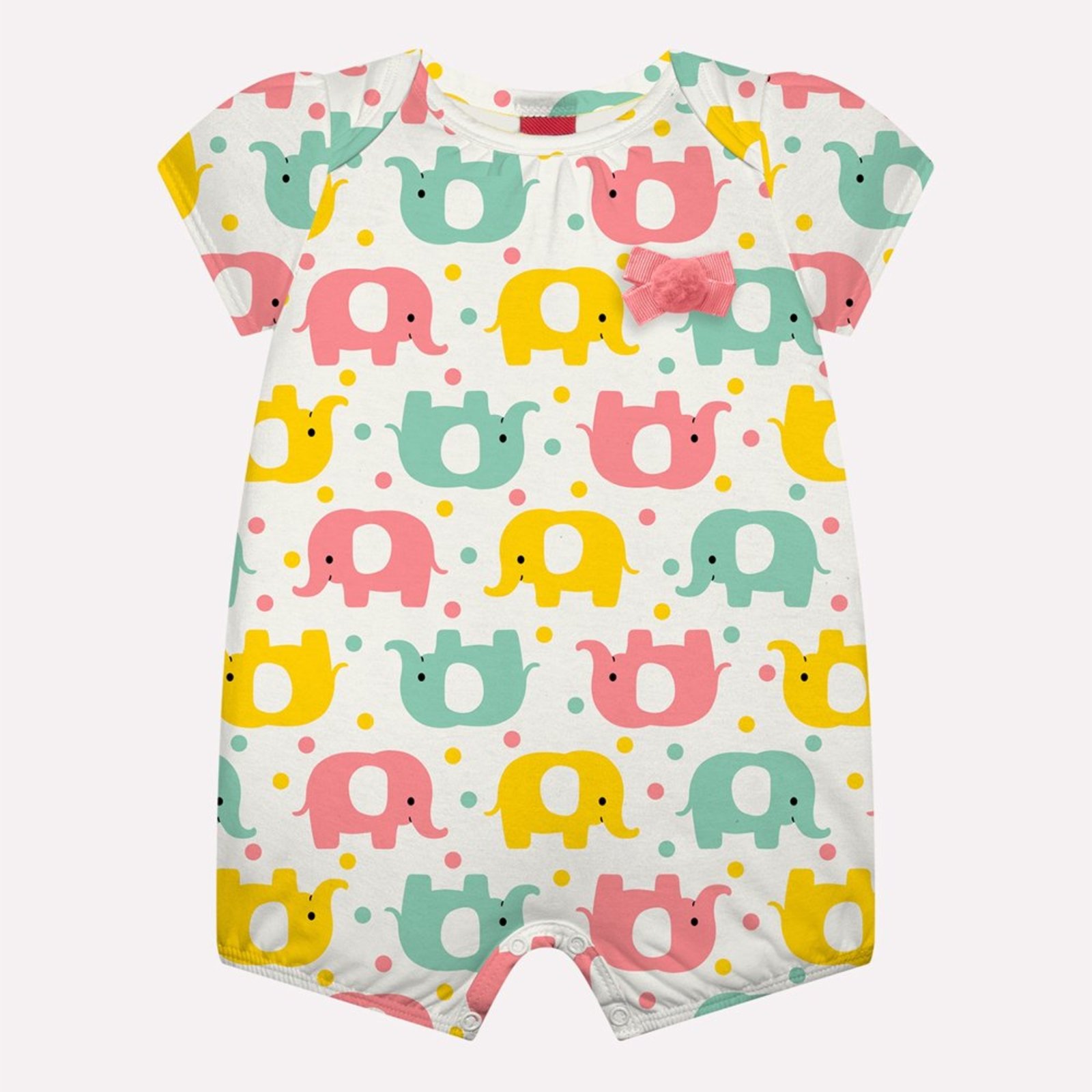 Infantil - Macaquinho Menina Elefantes Kyly