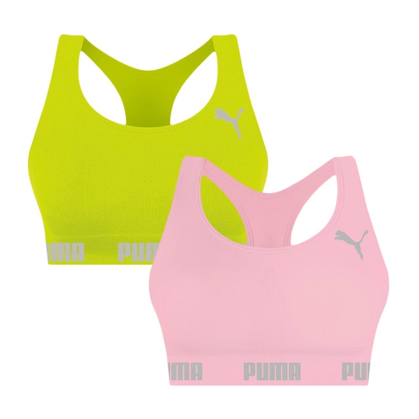Kit 2 Tops Puma Nadador Sem Costura Feminino