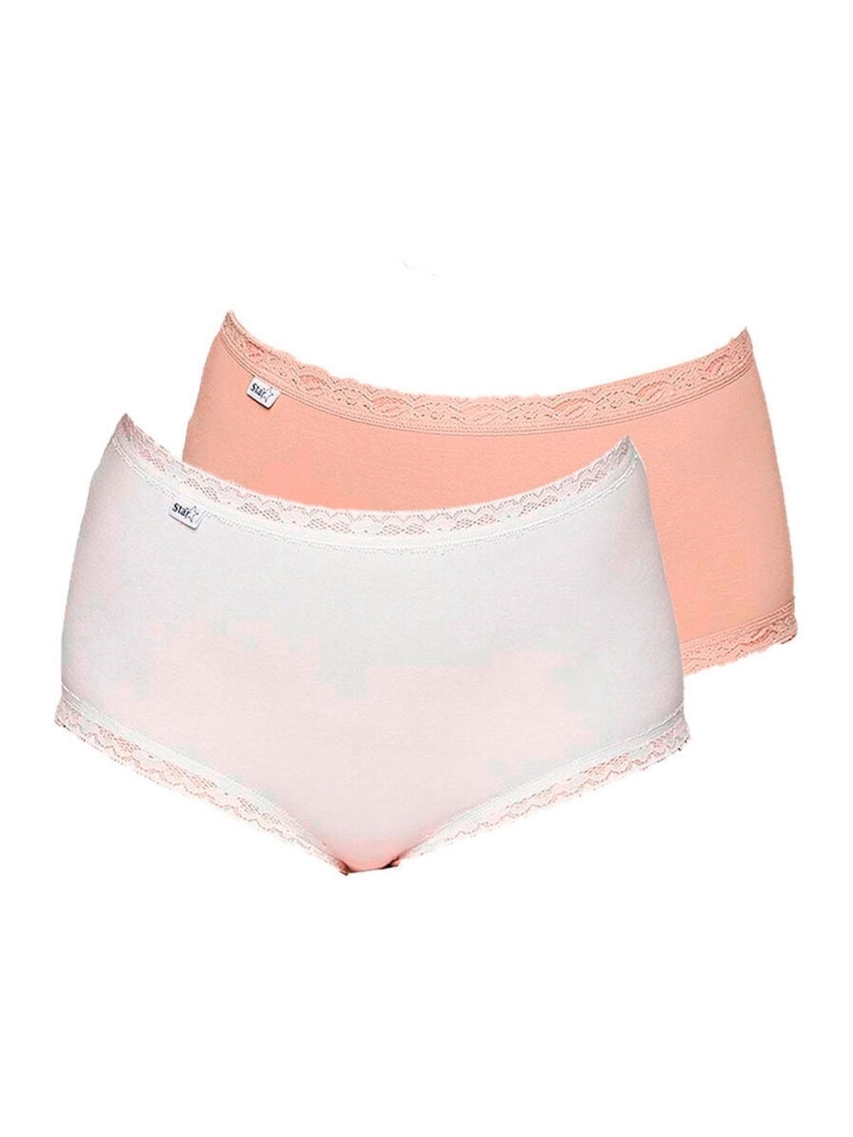 Kit com 2 Calcinhas Alta Star Max Triumph 24649 Branco