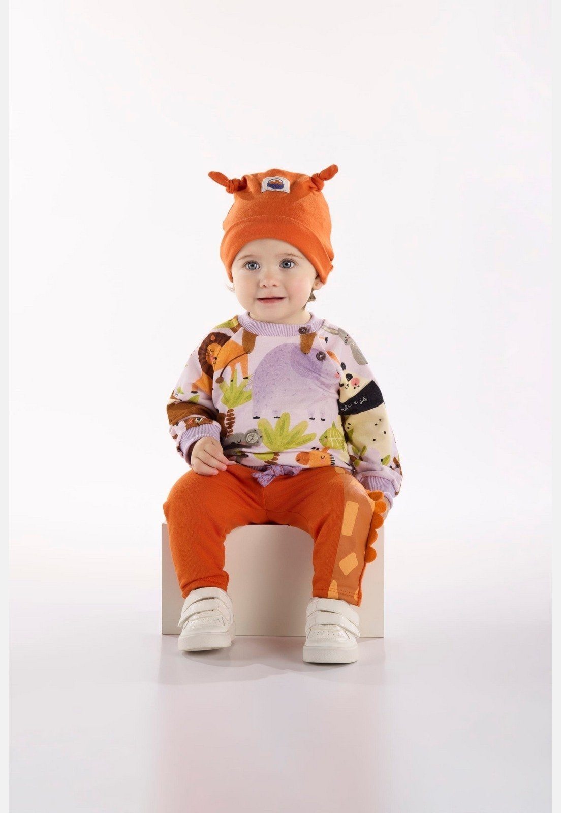 Infantil - Conjunto Safari Encantado para Menina com Blusão e Calça Três e Já Roxo