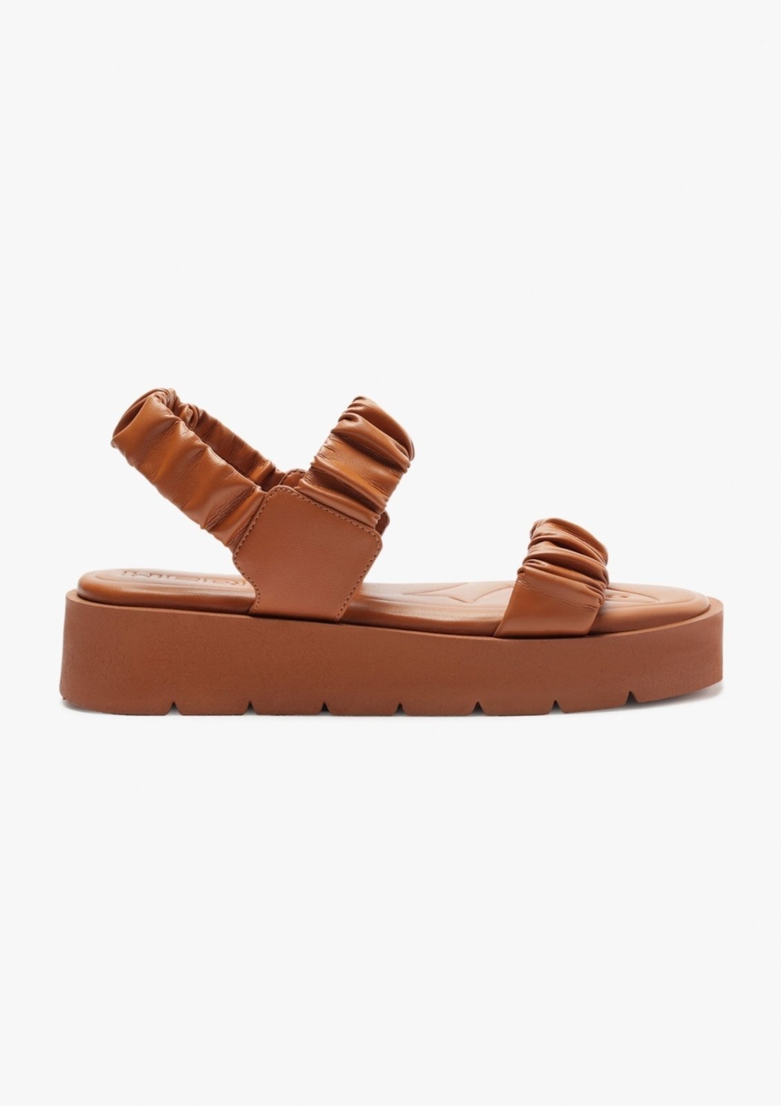 Sandália Flatform Tratorada Tiras Scrunchie Hering