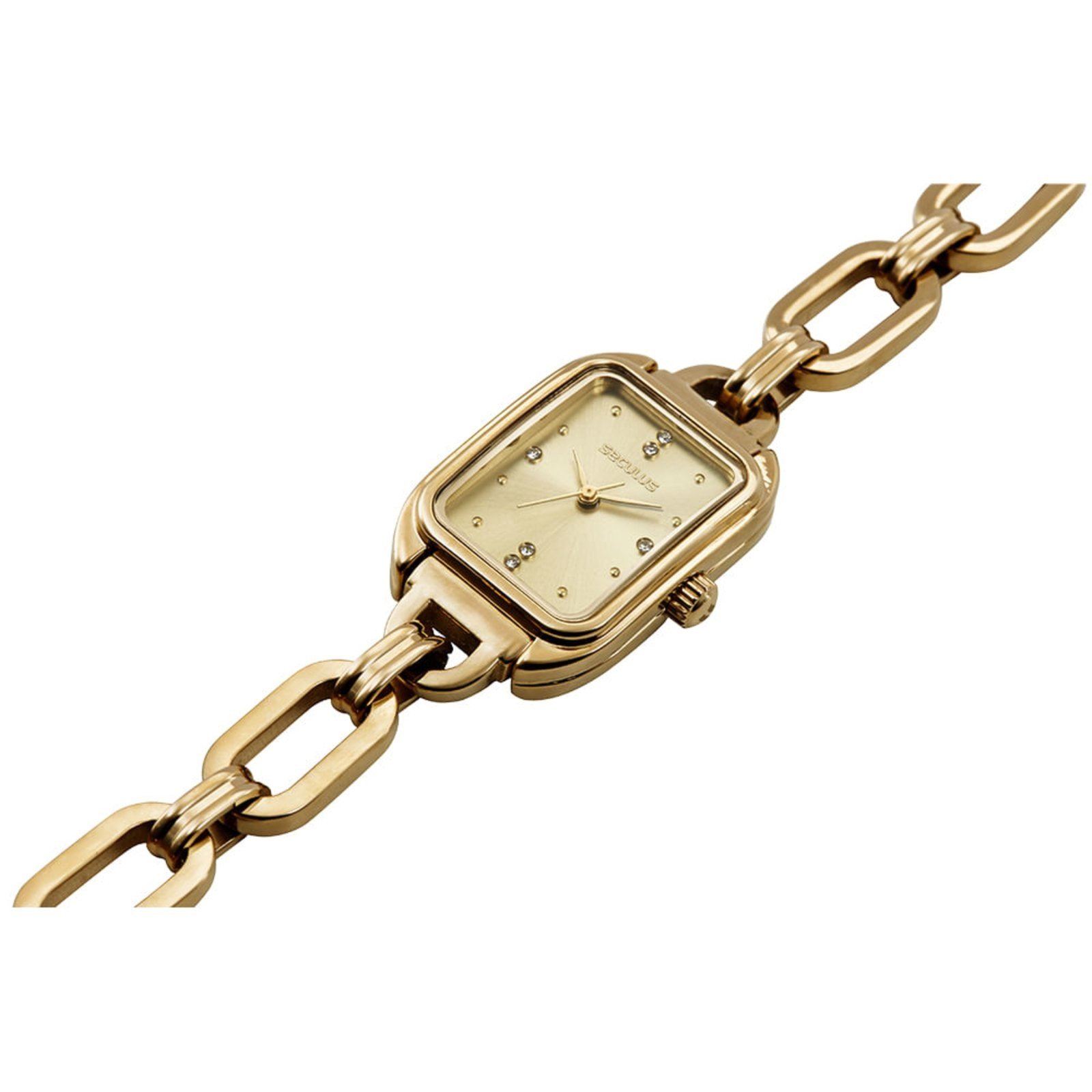 Vista 3 Relógio Feminino Seculus Pulseira em Corrente dourado dourado
