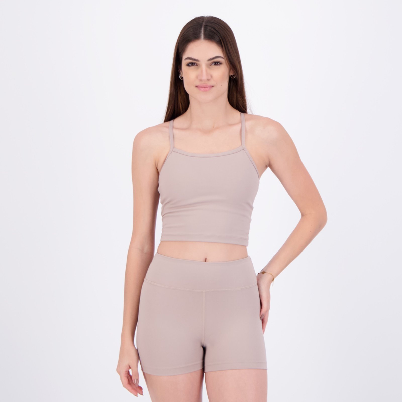 Top Fila Long Life Feminino Bege
