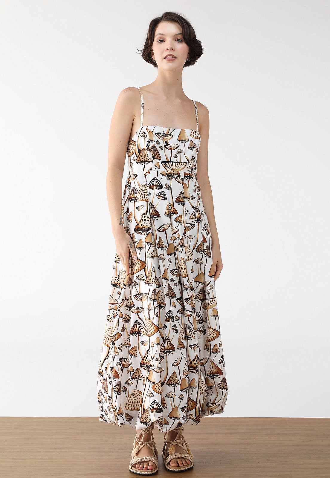 Vestido FARM Midi Balone Cogu Branco