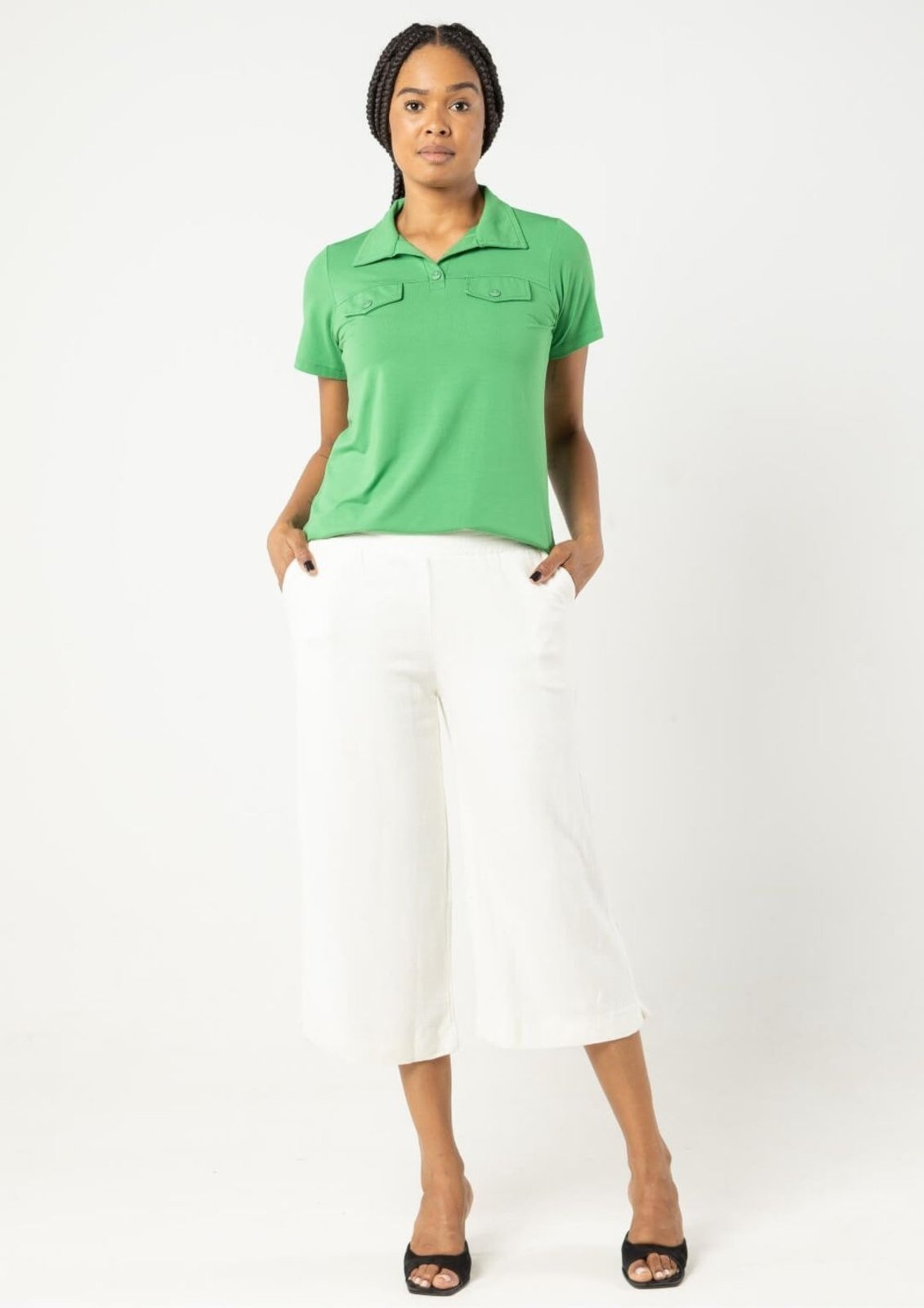 Calça Pau a Pique Pantacourt Básica Off White OFF WHITE – PP Pau a Pique
