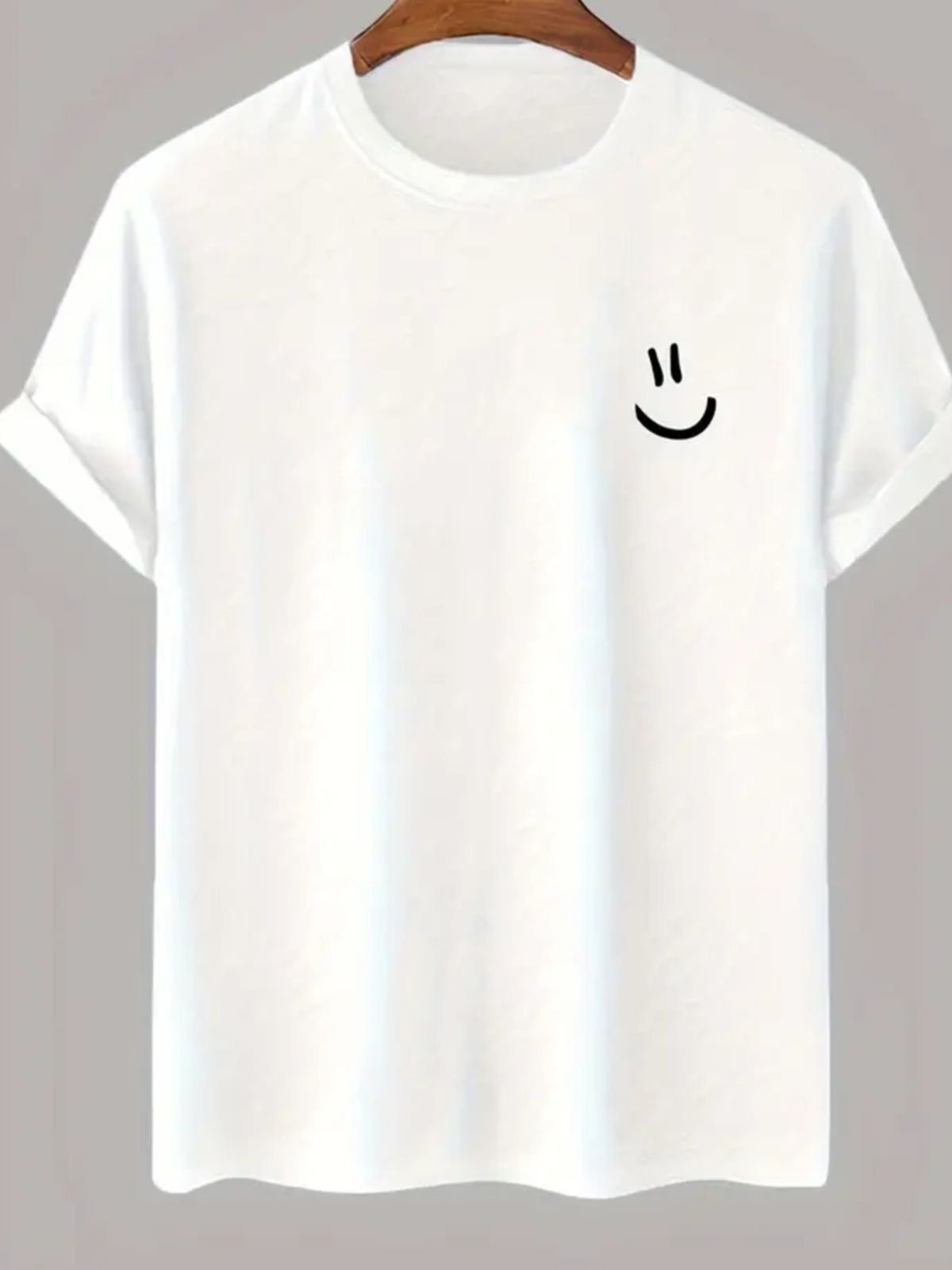 Camiseta Estampada Carinha Feliz Safira Moda Algodão Branca