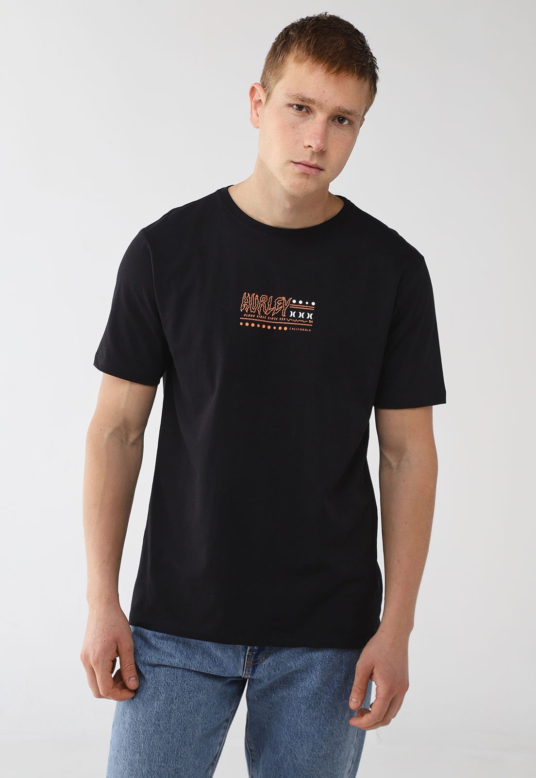 Camiseta Hurley Silk Psyko Preta