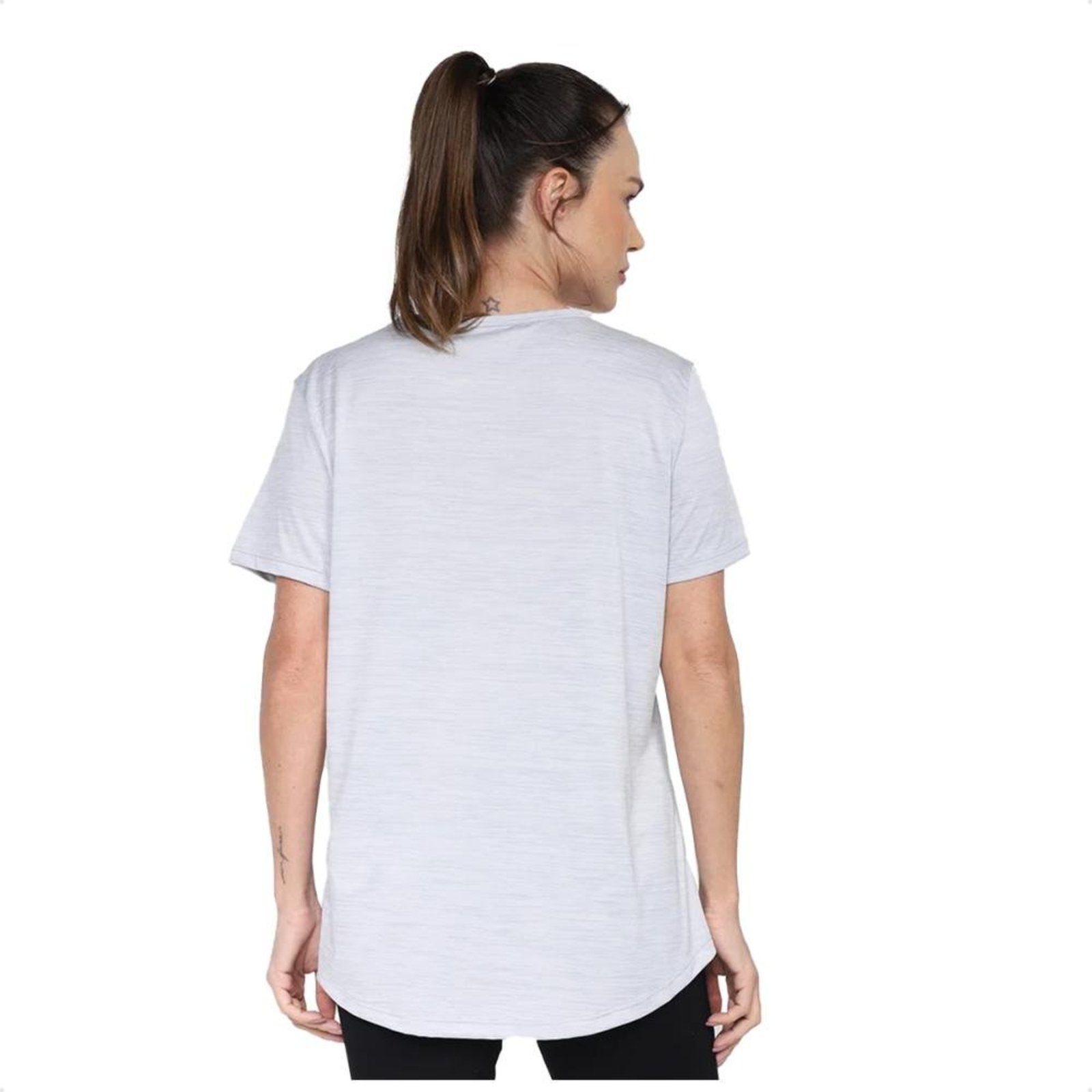 Vista 3 Camiseta Fila Basic Train Feminina cinza Fila cinza