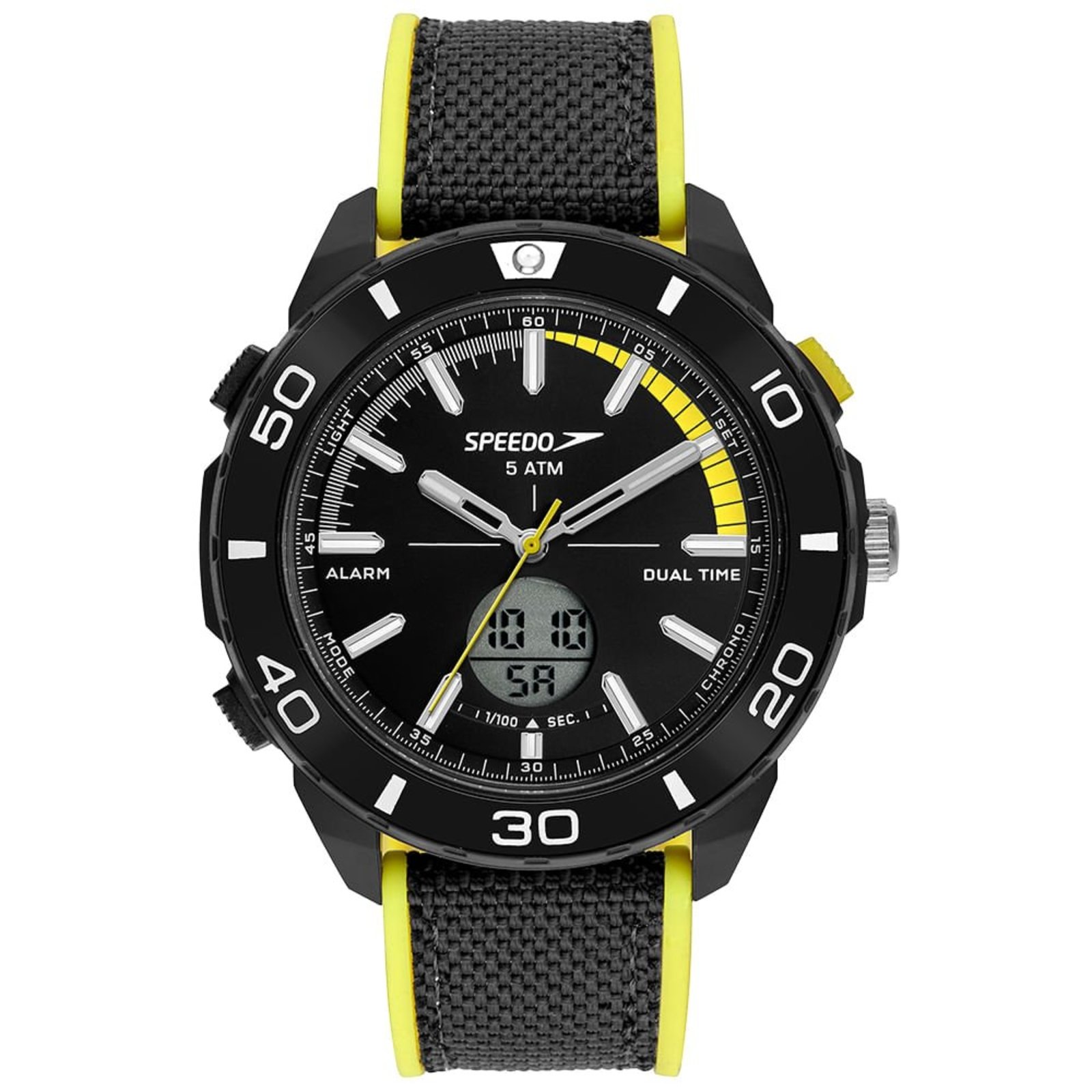Relógio Masculino Speedo Anadigi Amarelo e Preto Speedo