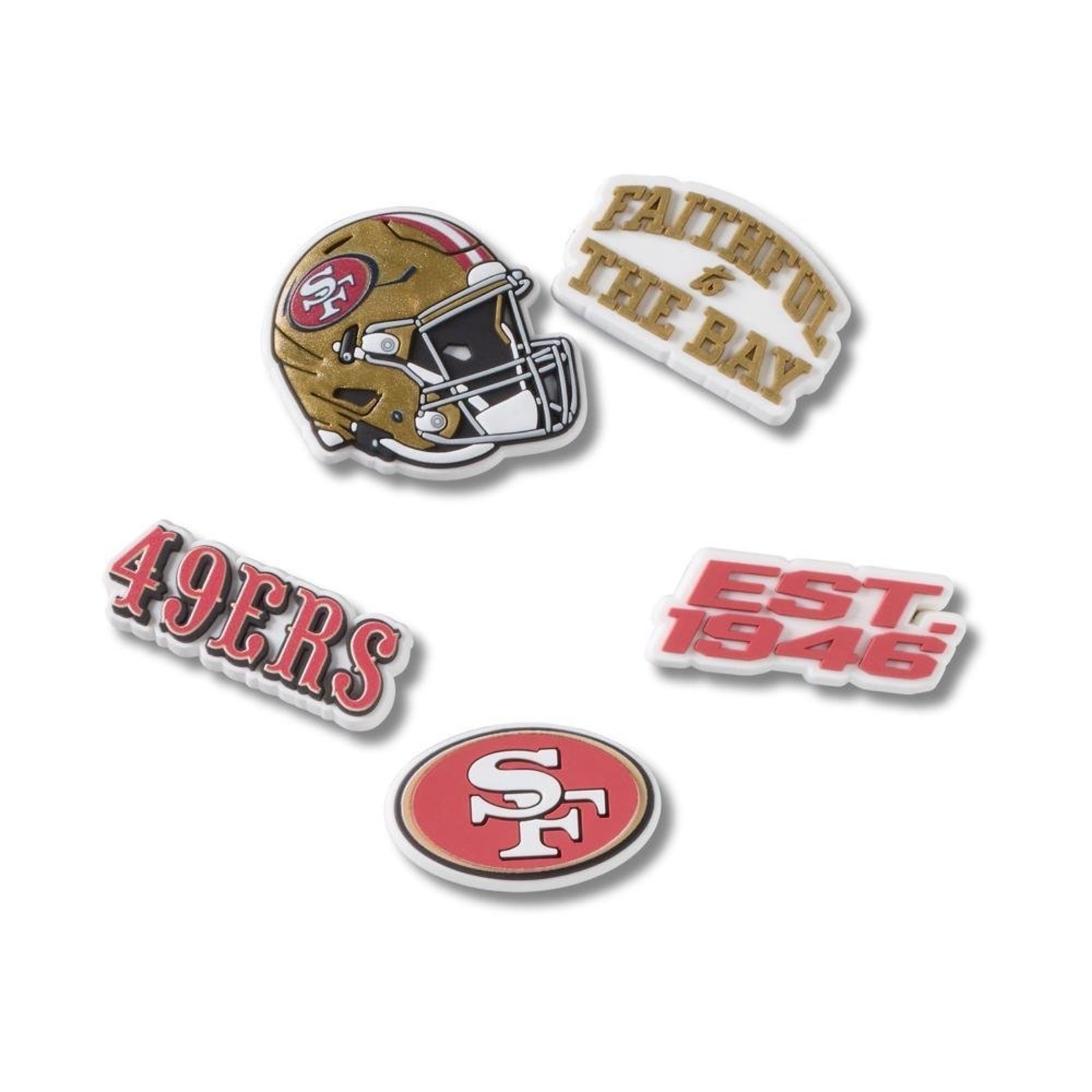 Infantil - Jibbitz™ NFL San Francisco 49ERS Pack Com 5 Peças Única Unico