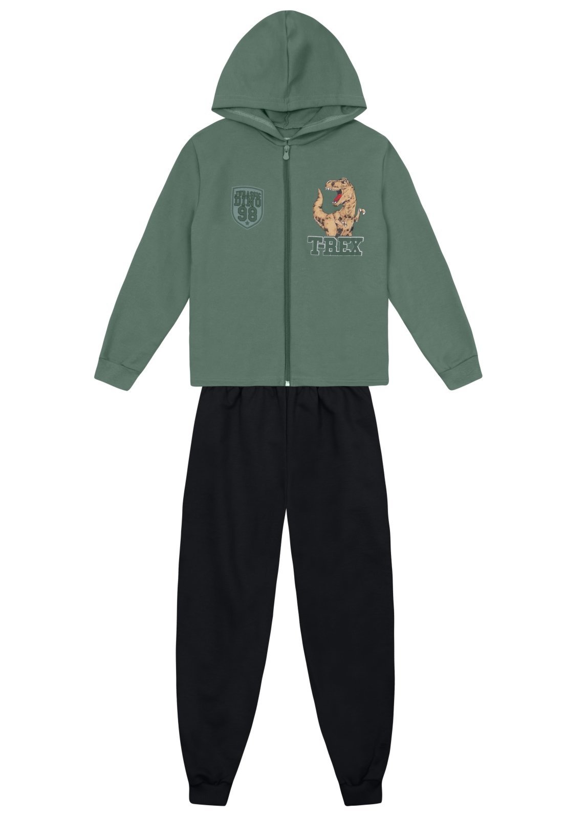 Infantil - Conjunto menino em moletom de dino Brandili