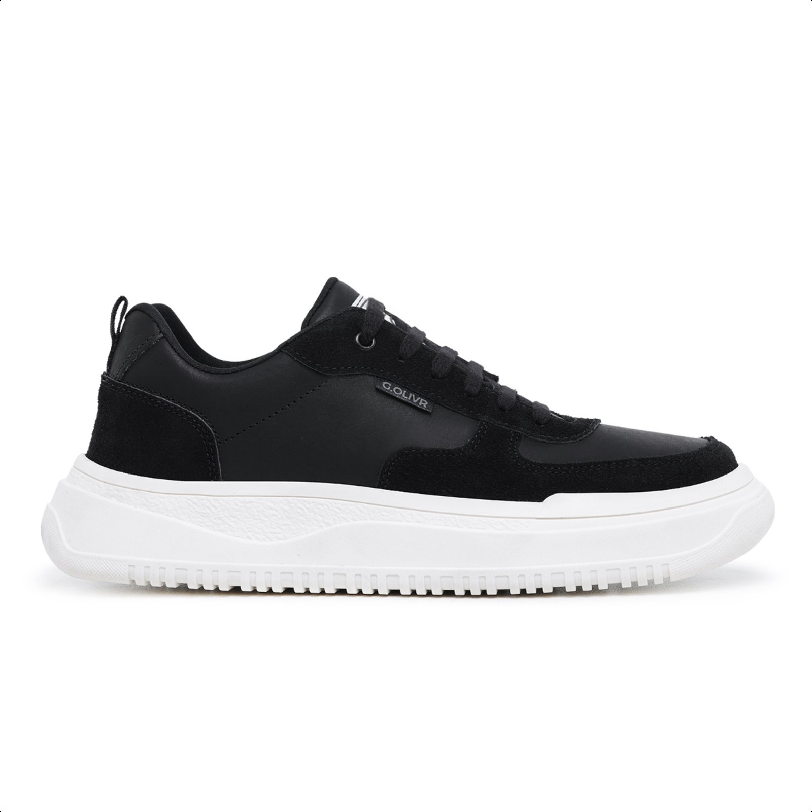 Tenis Casual Masculino Lavini Sneakers Couro Legitimo Preto