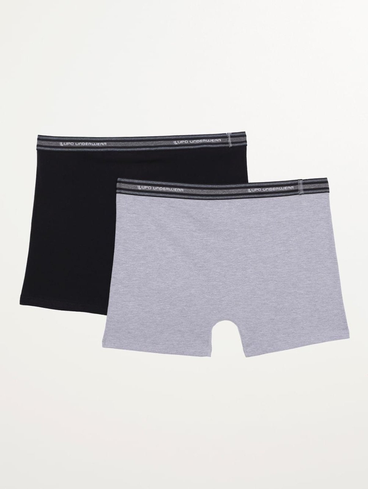 Vista 3 Kit com 02 Cuecas Boxer Lupo Masculino preto Lupo preto