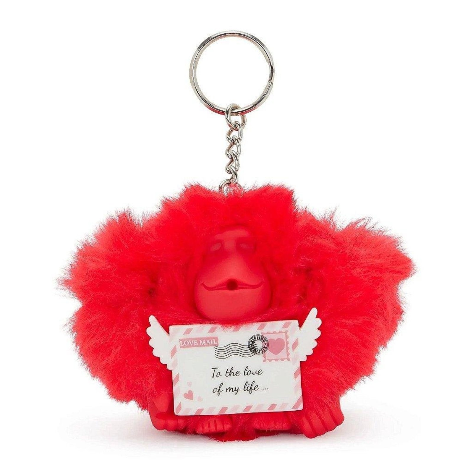Chaveiro Kipling Valentine Letter Monkey Letter Red