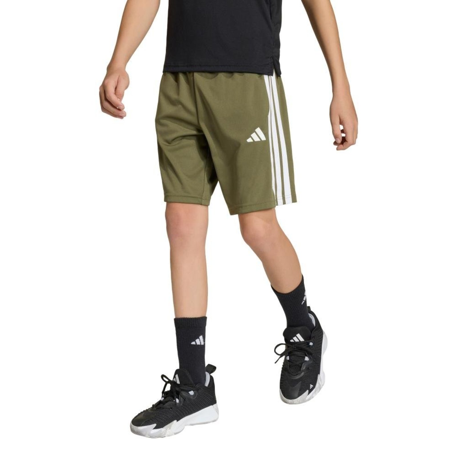 Infantil - Shorts Train Essentials Três Listras adidas Performance Verde