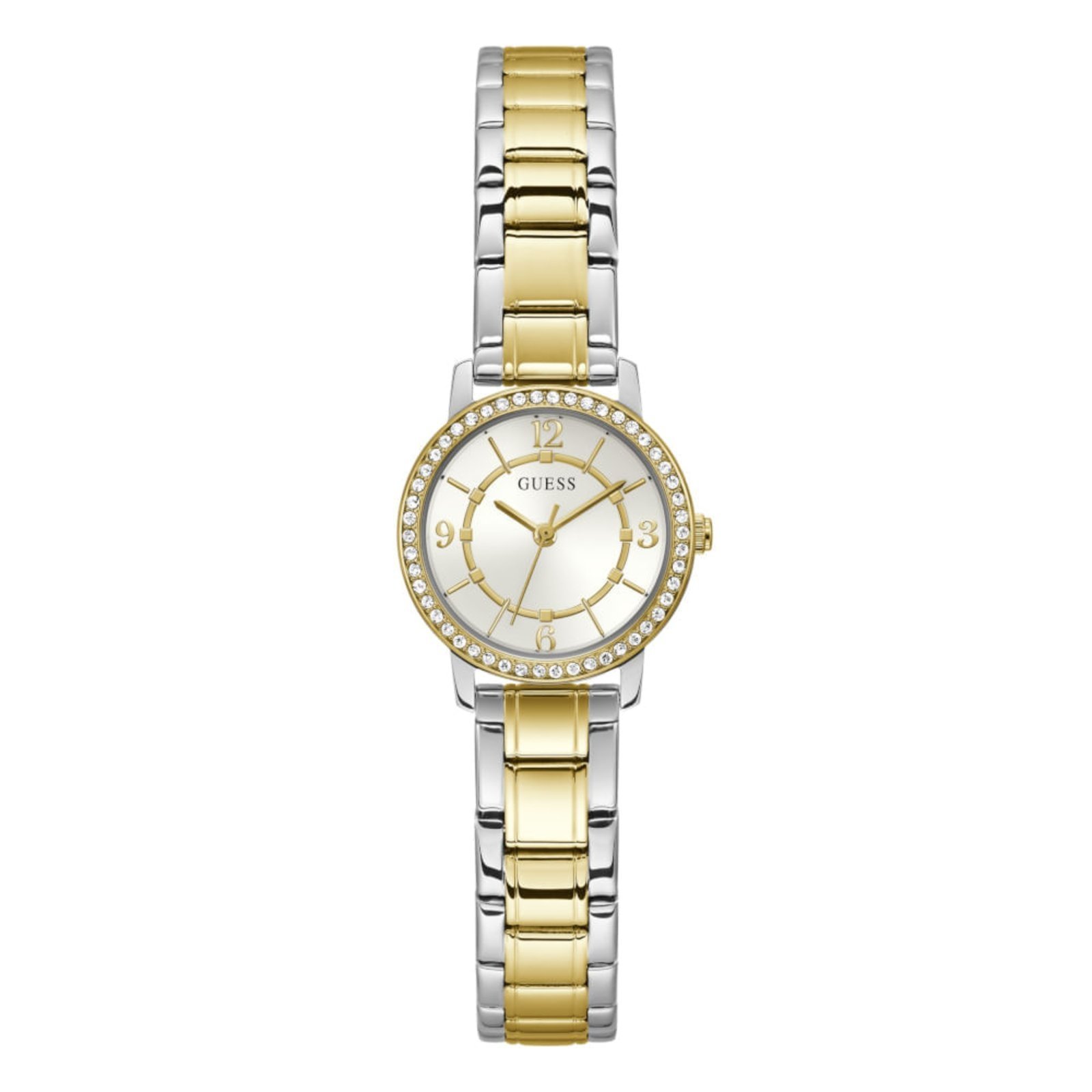 Vista 2 Relógio Guess Feminino e Dourado Caixa Pequena prata Guess prata