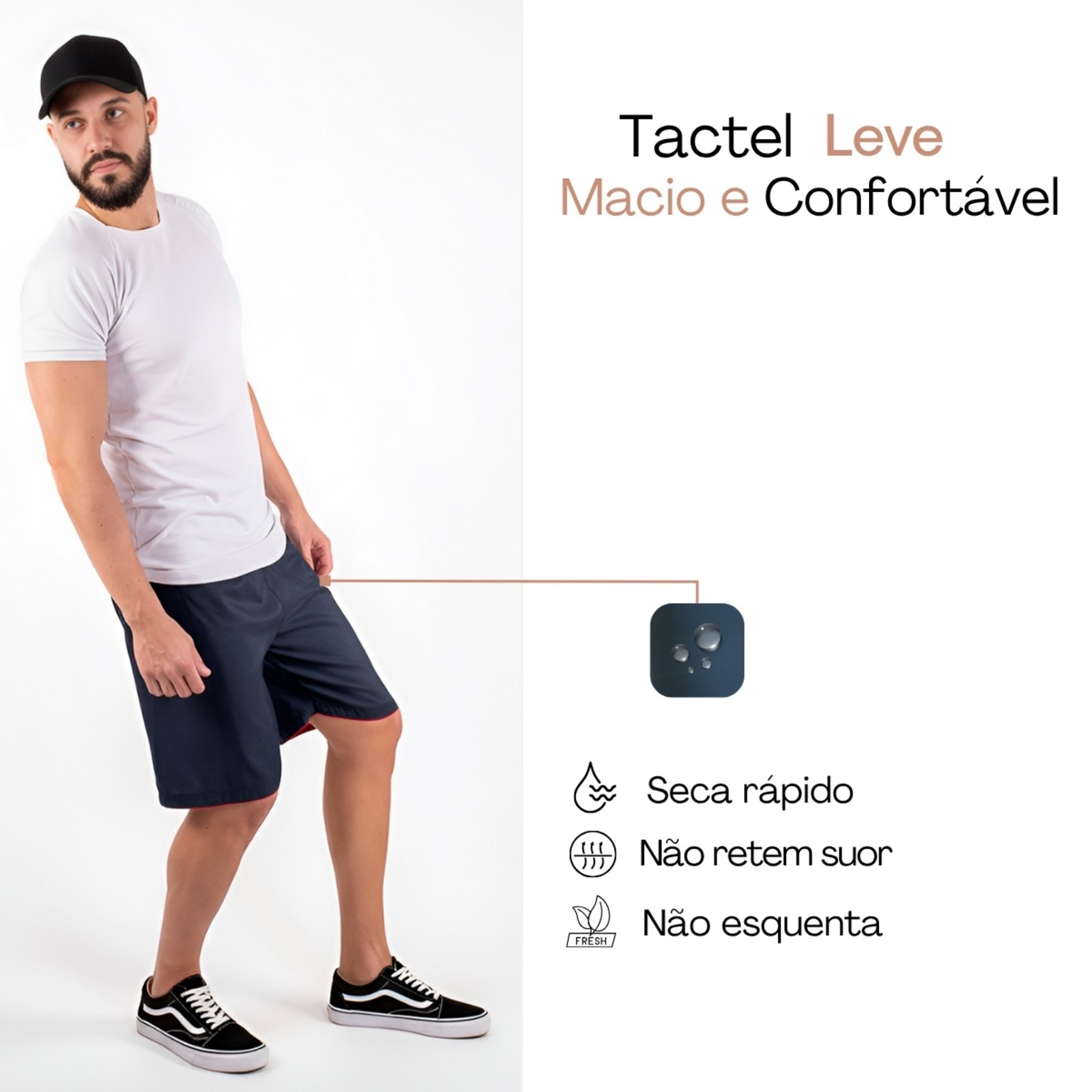 Vista 3 Bermuda Detalhe Na Barra Masculina Frent`s Short Treino Casual Esporte Frent's azul/azul marinho Frent's azul/azul marinho