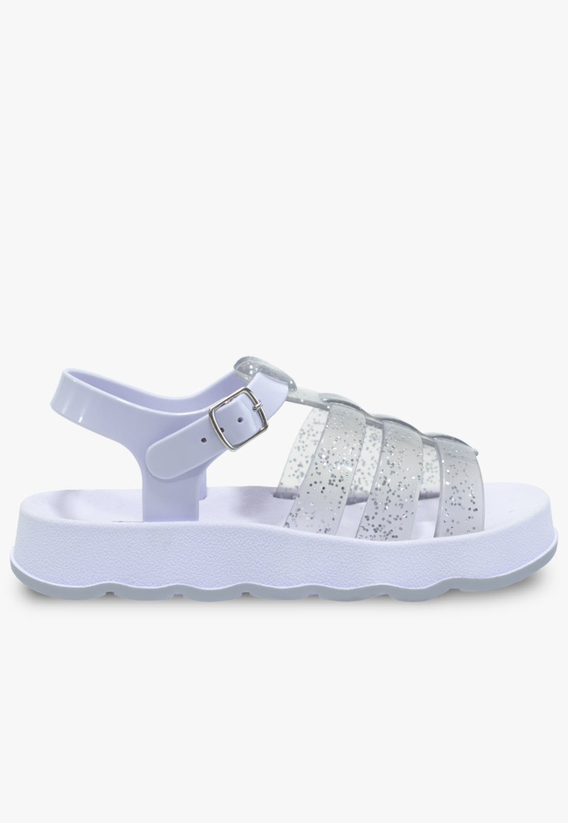 Vista 3 Infantil - Sandalia Papete Feminina Pópidi Moderninha Confort Glitter Prata dourado dourado