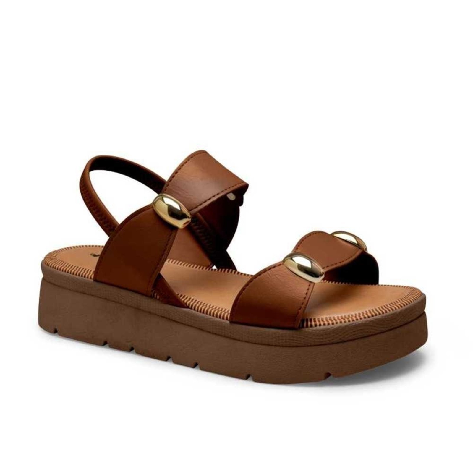 Vista 2 Sandália Feminina Mississipi Flatform Tiras Grossas bege MISSISSIPI bege