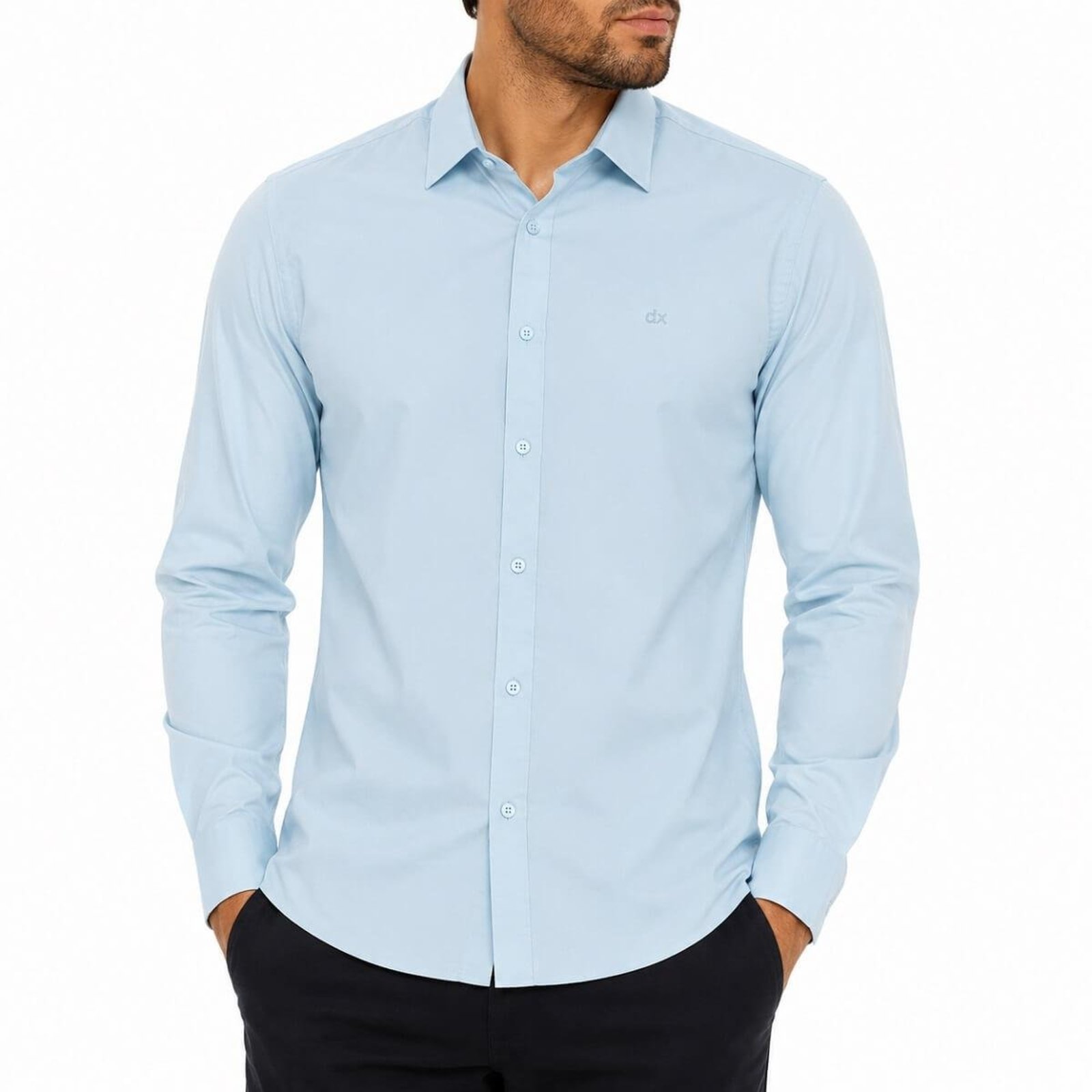 Camisa Manga Longa Slim Dixie 15.06.0373 Azul