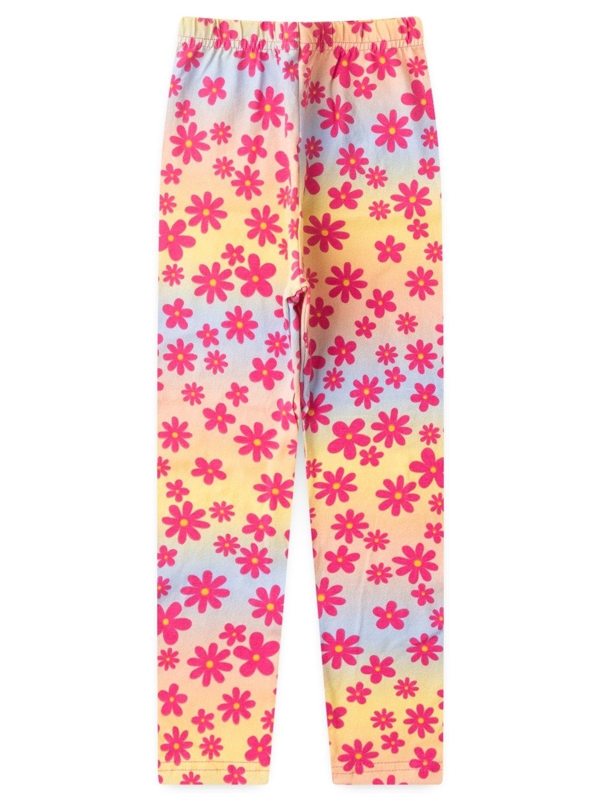 Infantil – Legging Platinum Arco-Íris Florido Rosa