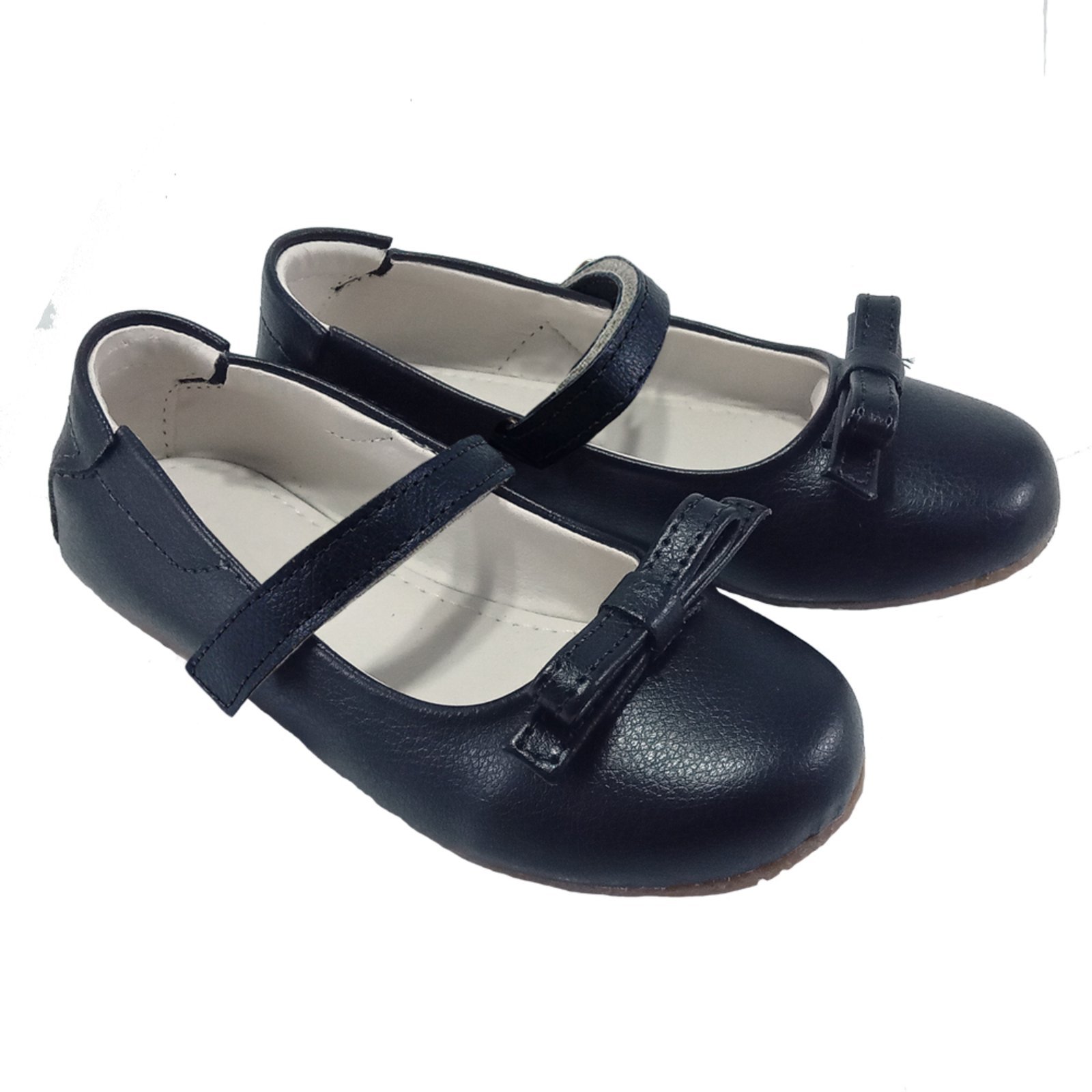 Infantil – Sapatilha Menina de Fivela Enfeite Laço Ajuste Elástico Sapato Boneca Bailarina Kimey Preto