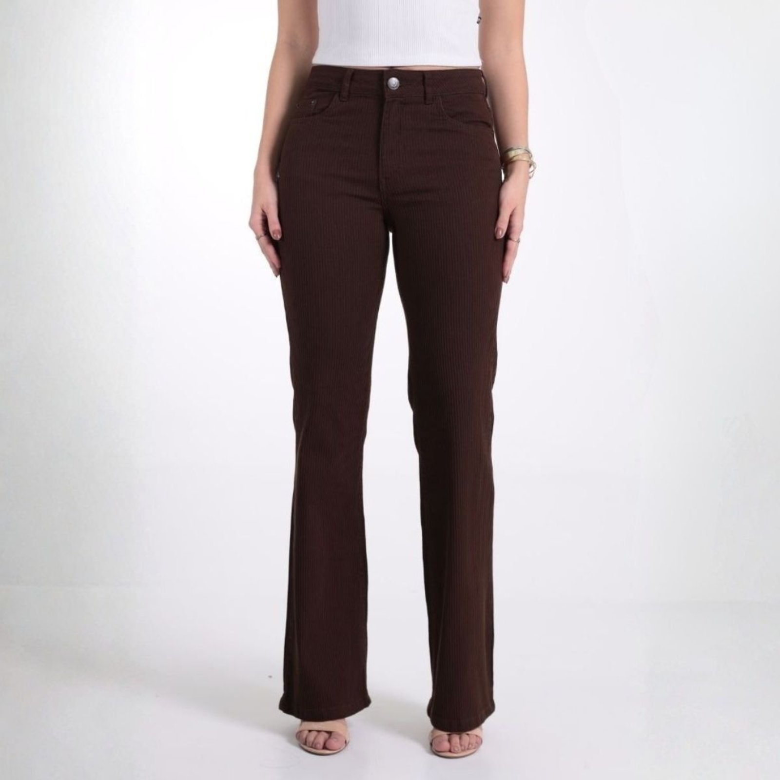 Calça Aveludada Flare Feminina Revanche Capri