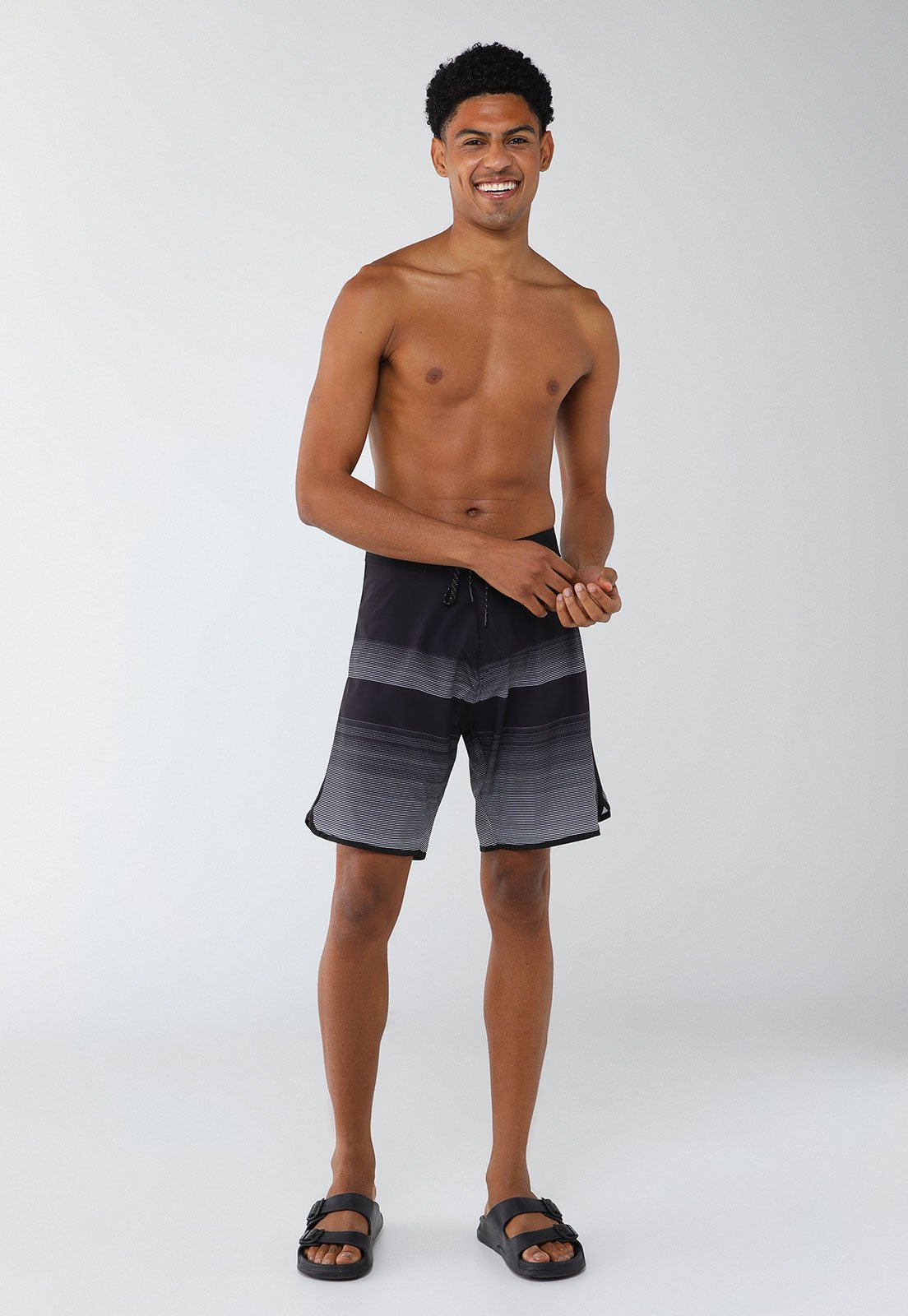 Vista 2 Boardshort Masculino Quiksilver Everyday Scallop Tijuana 18 Preta preto Quiksilver preto