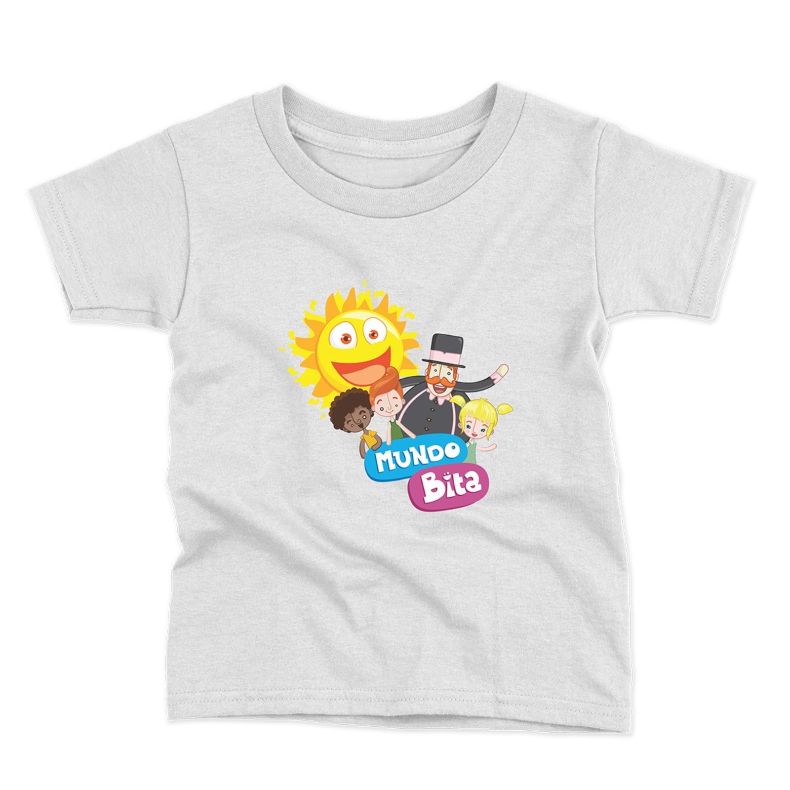 Infantil – Camiseta Menino ou Menina Manga Curta Estampada Algodão Conforto Moda Verão Personagens Mundo Bita Vermelho