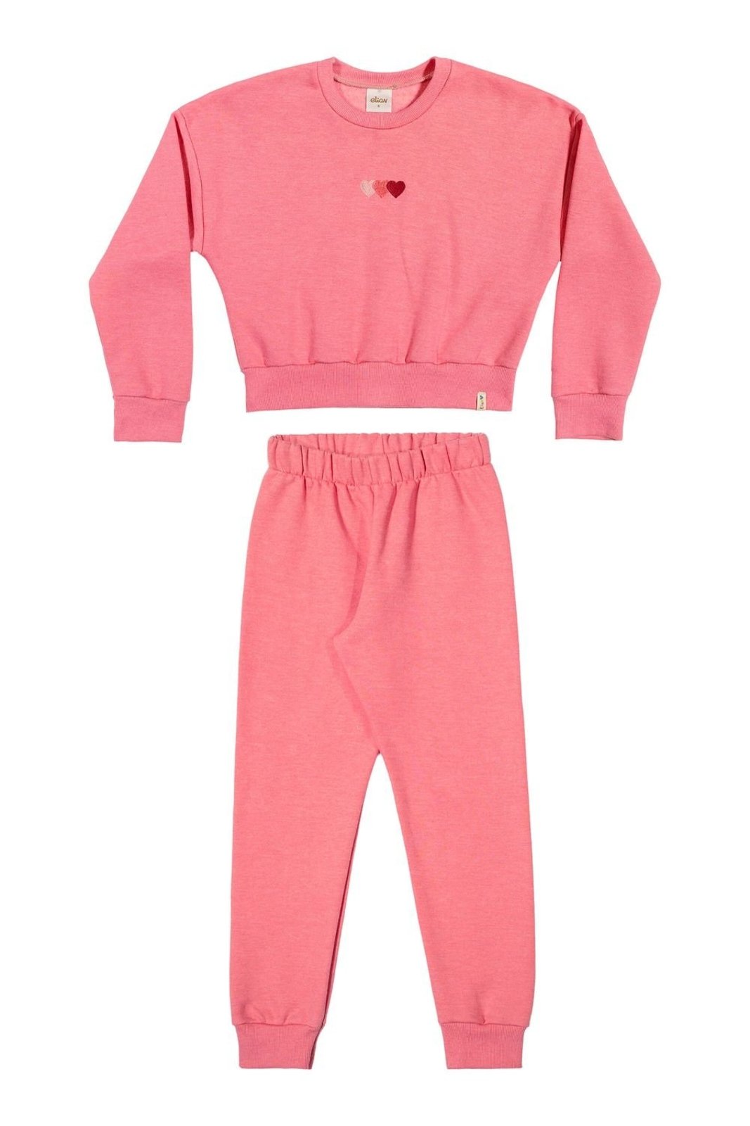 Infantil - Conjunto Menina Moletom Colors Elian Rosa