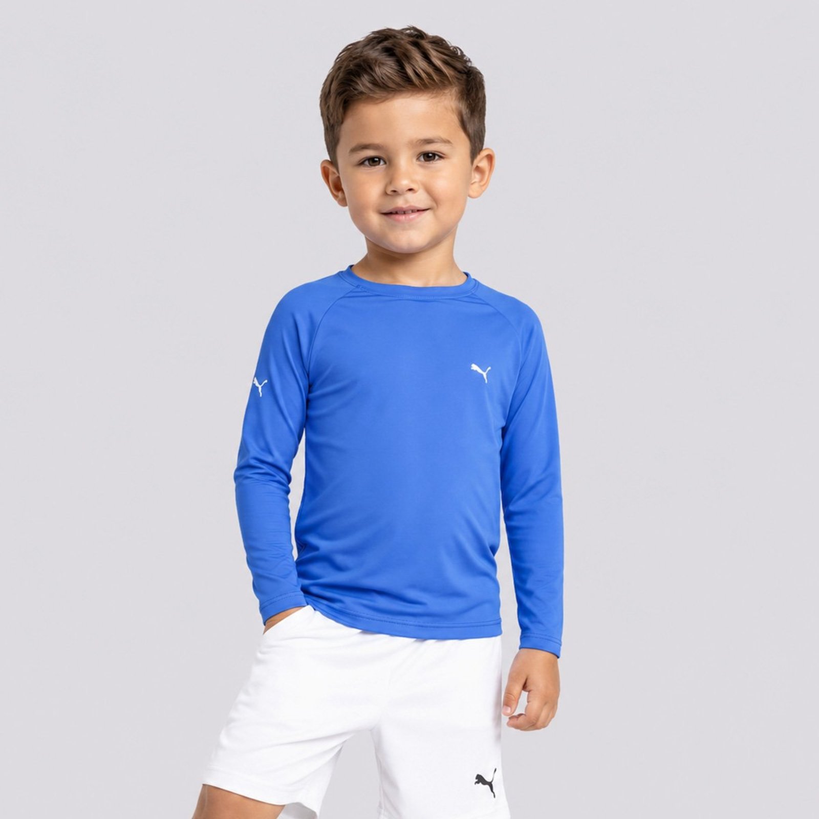 Camiseta Manga Longa UV50+ Puma Azul