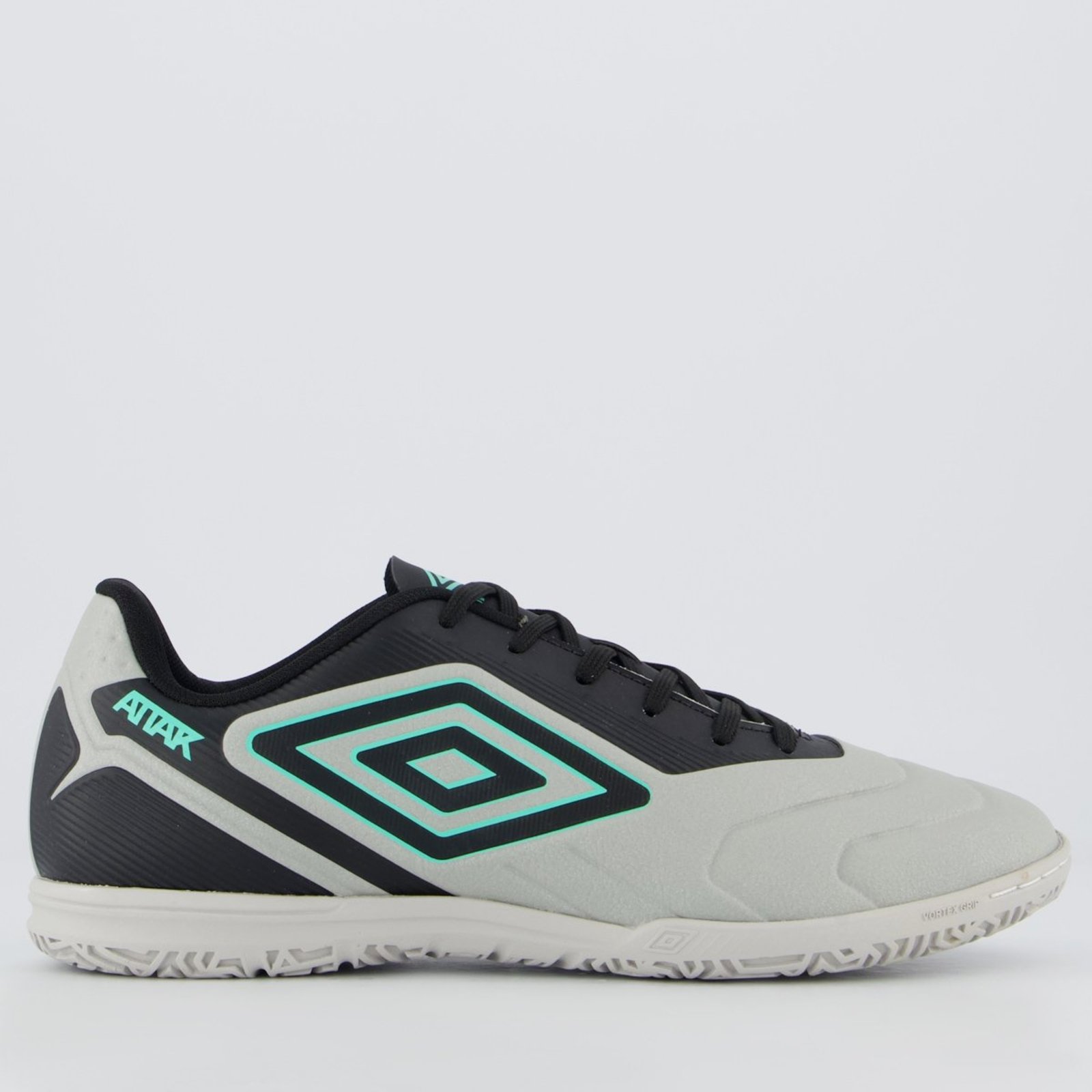 Chuteira Umbro Attak III Futsal Cinza e Preto