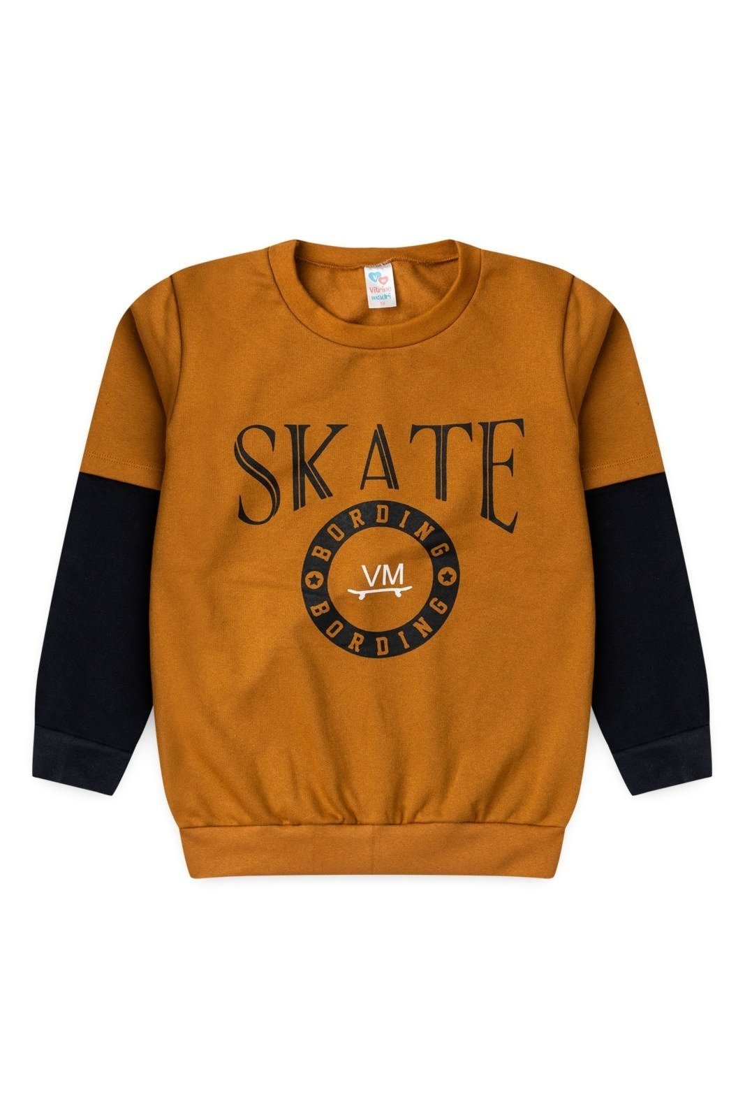 Infantil - Blusa Moletom Juvenil Menino c/ Recorte Skate Boarding