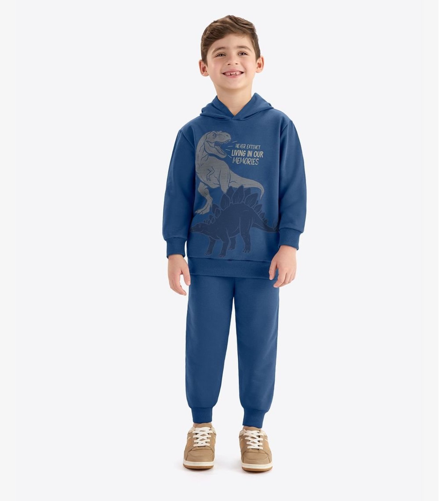 Infantil - Kit Conjunto Blusão Com Capuz E Calça Rovi Azul
