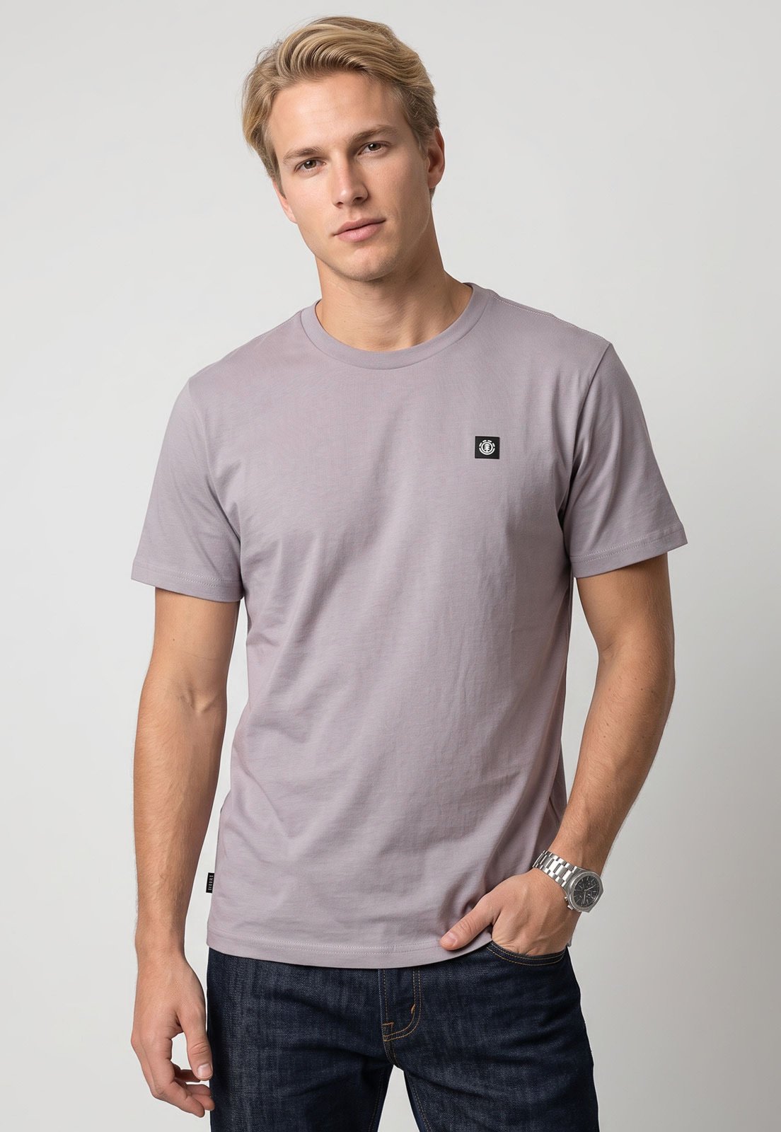 Camiseta Masculina Element Mini Transfer Lilás