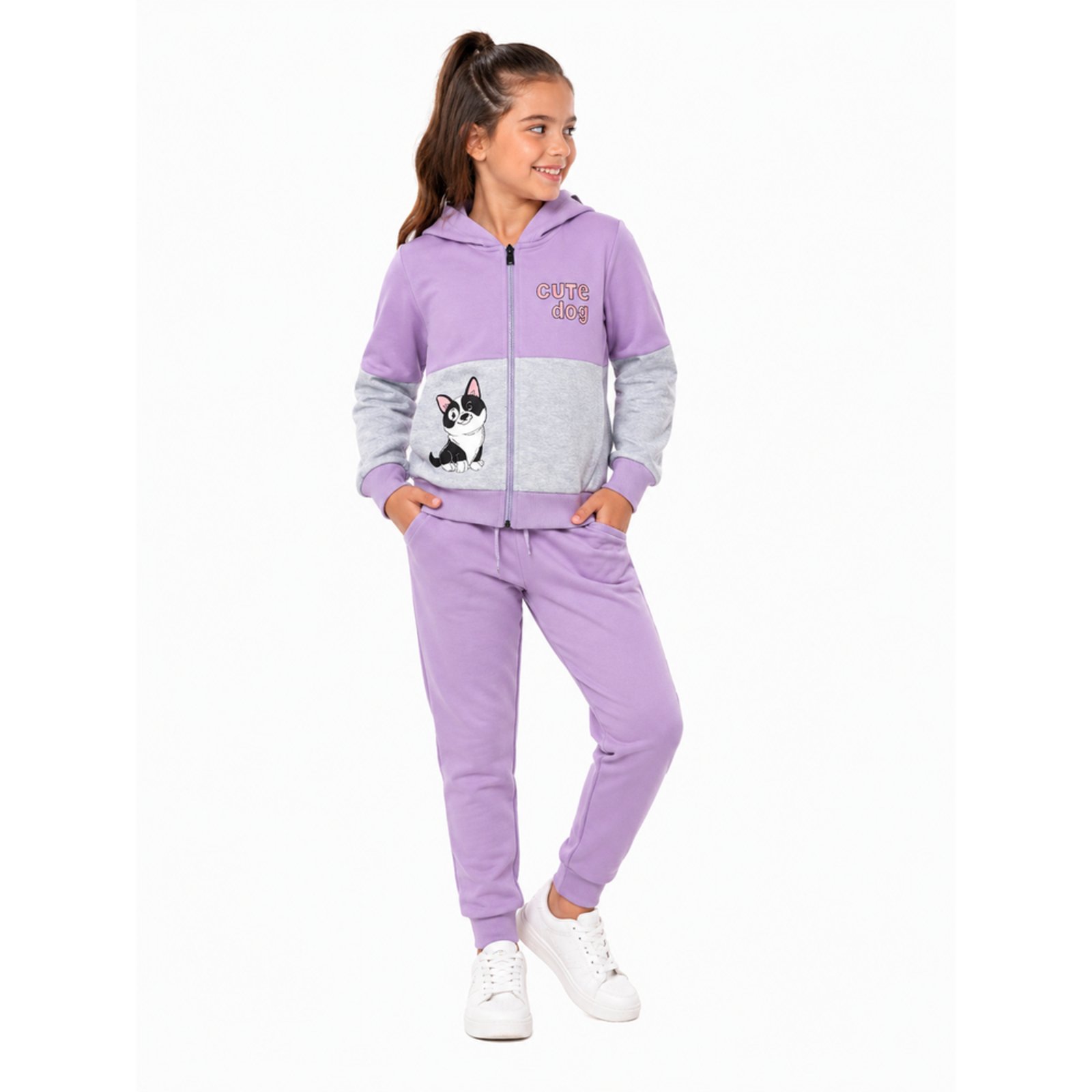 Infantil - Conjunto Inverno Menina Cute Dog Iaia
