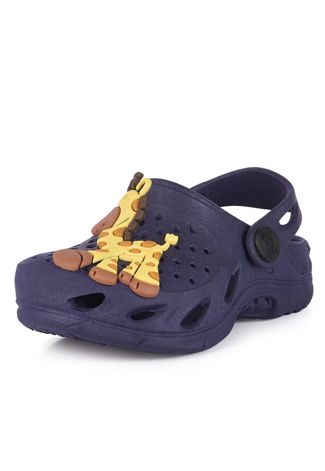 Infantil - Babuche Plugt Menino Girafa Sorriso Marinho