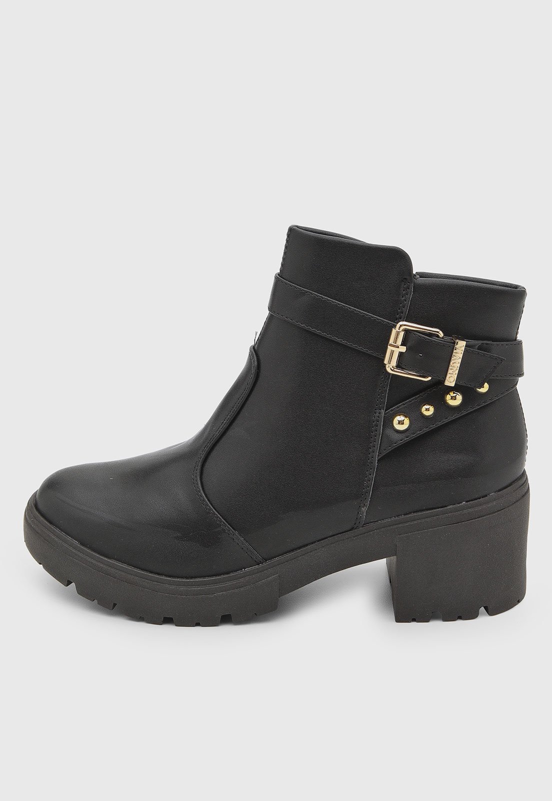 Bota Feminina VIA UNO Cano Baixo Preta