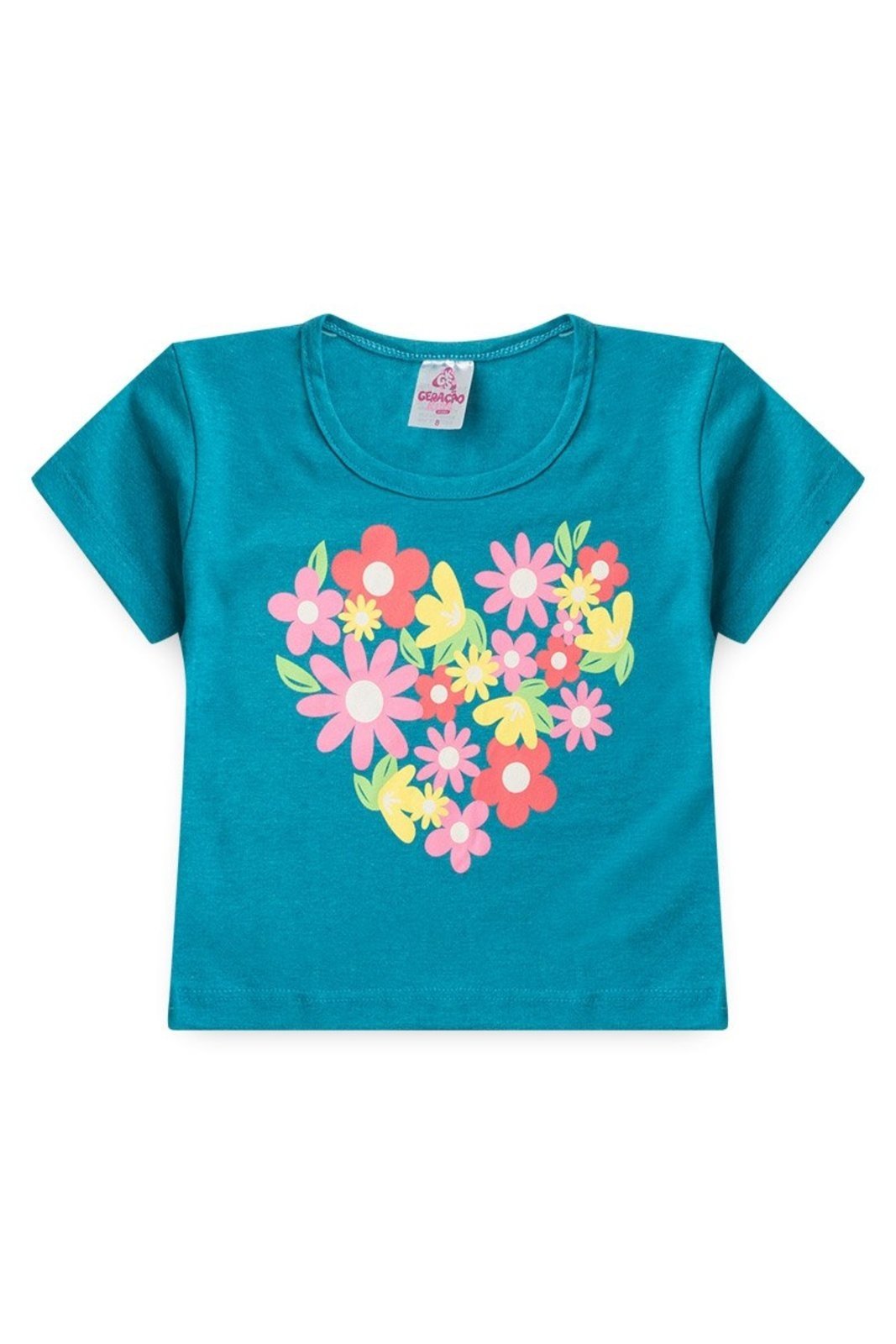 Infantil – Conjunto de Verão para Menina Cropped e Shorts Flores – GKS