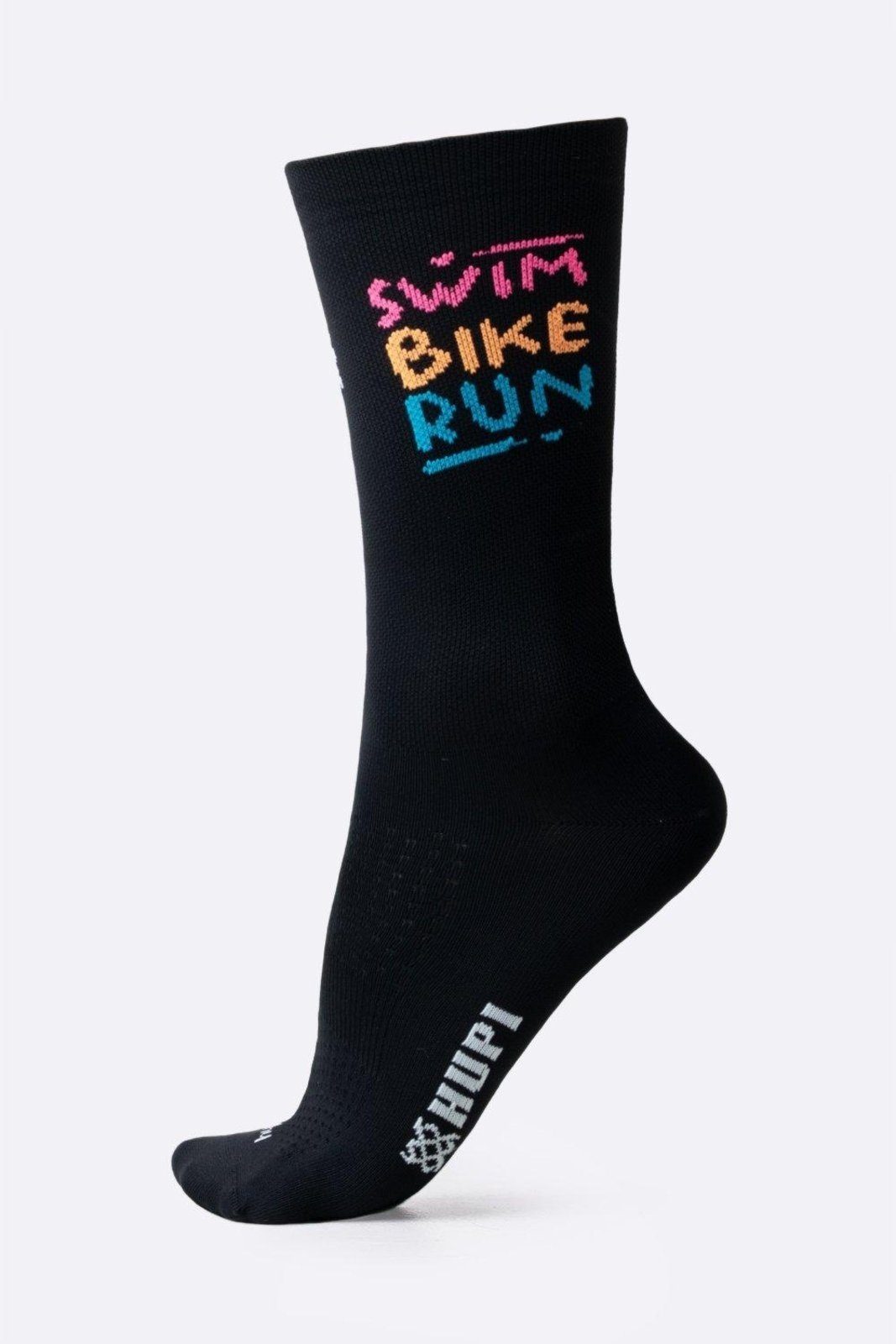 Meia HUPI Run Swim Bike Run Preto
