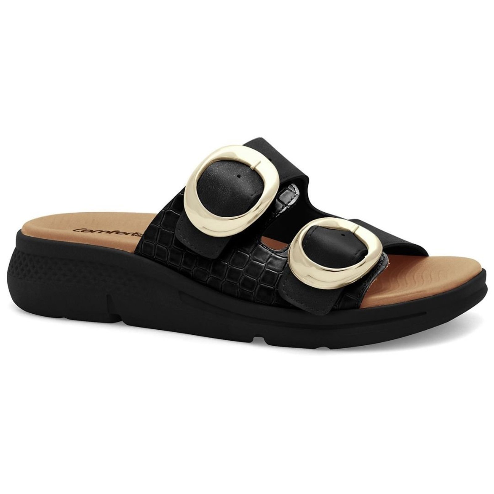 Tamanco Feminino Leve Comfortflex 2635301 - Preto