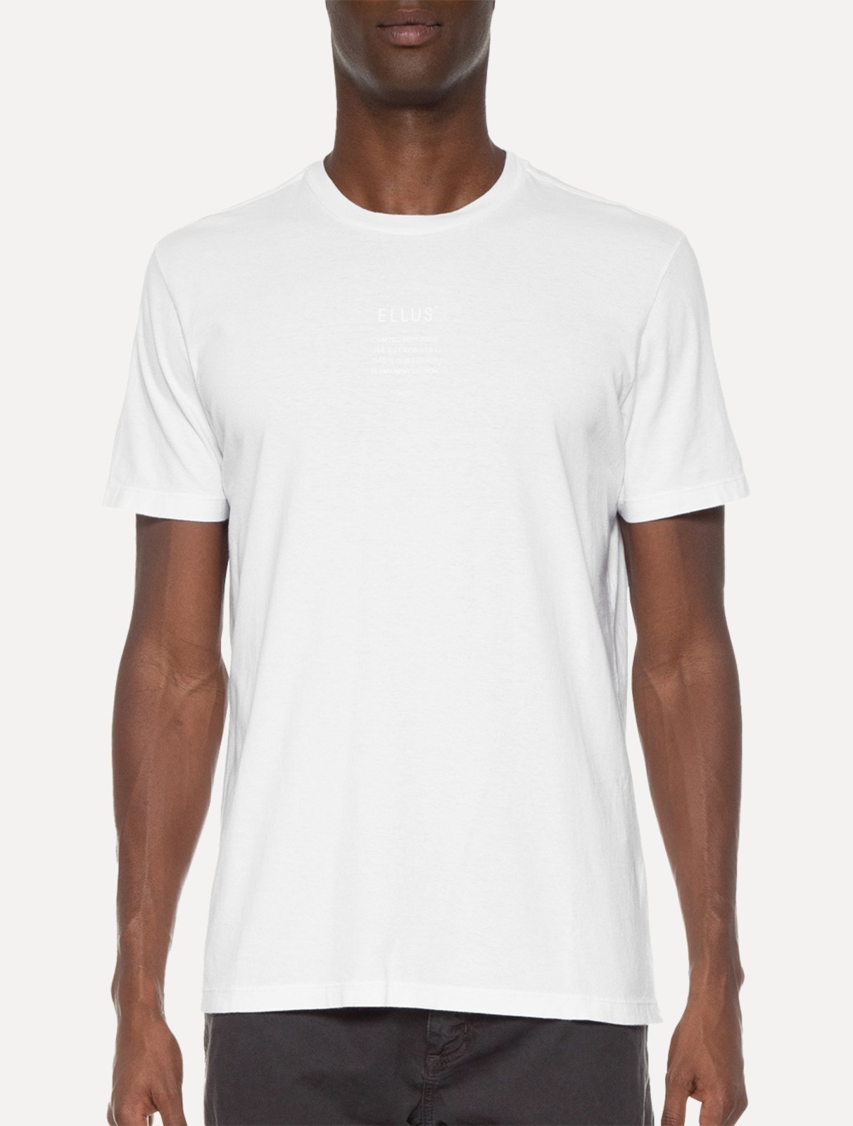 Camiseta Ellus Masculina Cotton Fine Timeless Classic Branca