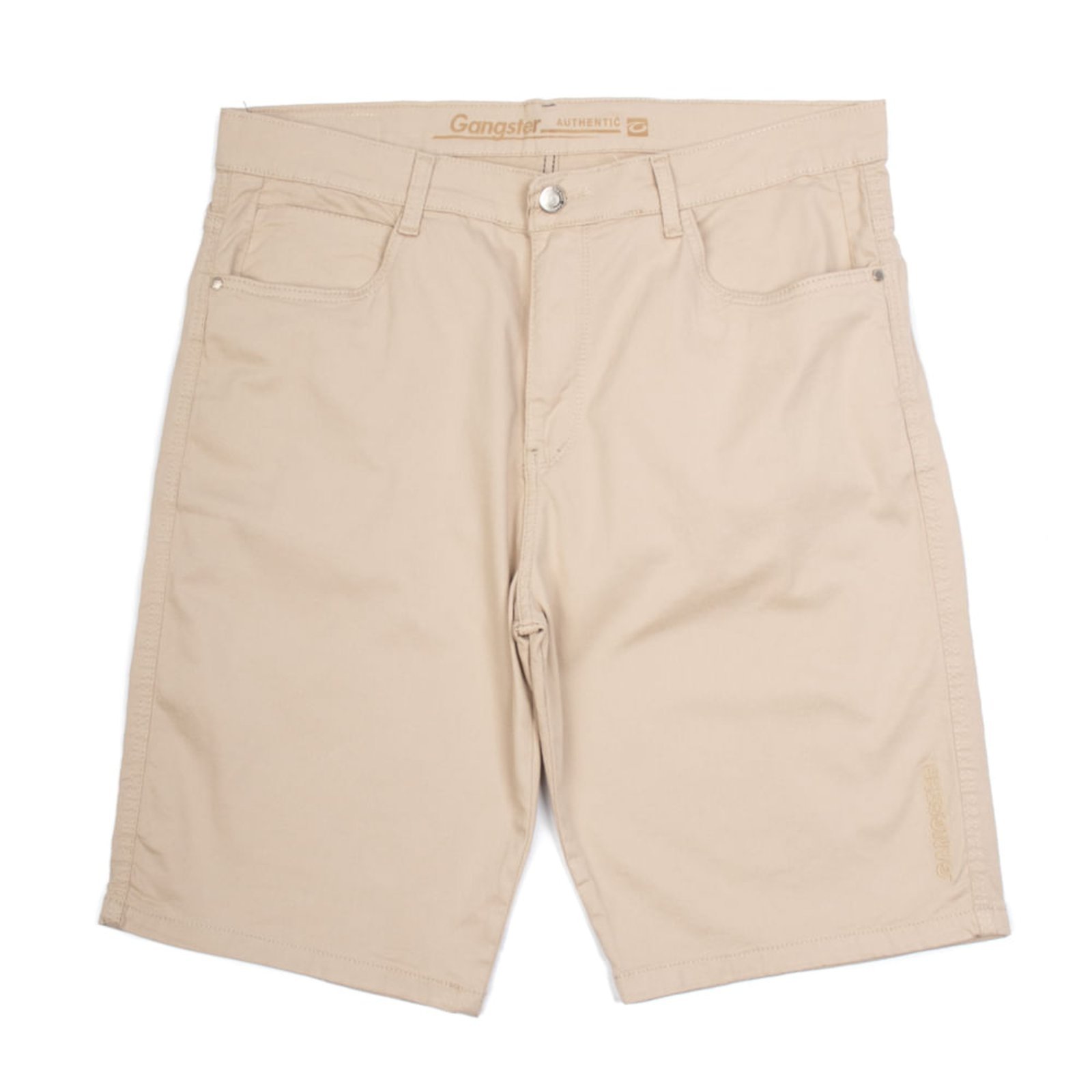 Vista 2 Bermuda Masculina Gangster Plus Size Sarja bege bege