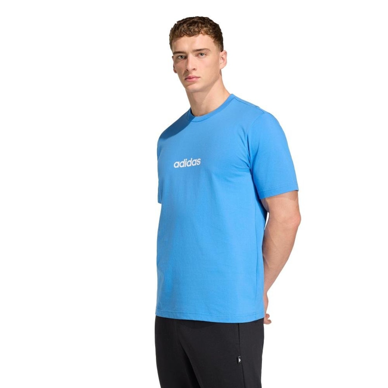 Camiseta Essentials Linear Single Jersey adidas Sportswear Azul